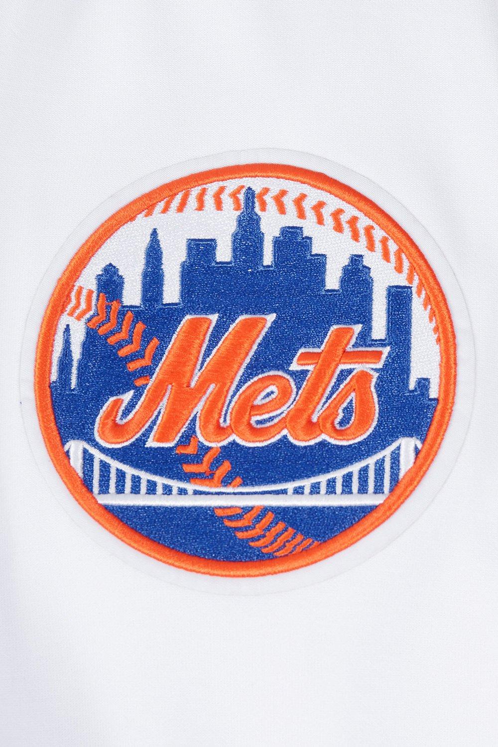 Pro Standard Men's MLB New York Mets Chenille Pullover Hoodie - WHITE Thumbnail View 6