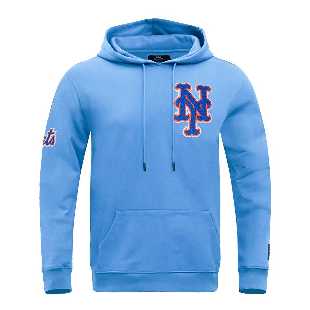 Pro Standard Men's MLB New York Mets Chenille Pullover Hoodie - BLUE Thumbnail View 1