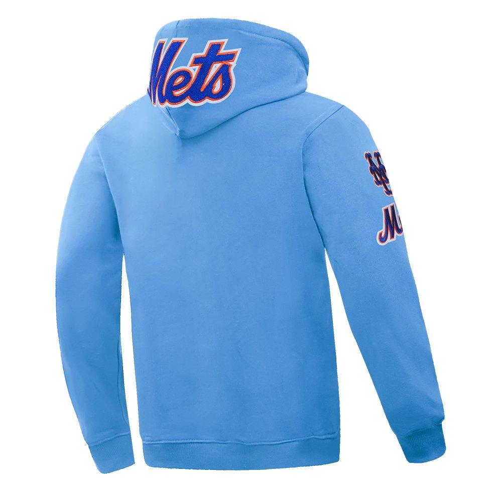Pro Standard Men's MLB New York Mets Chenille Pullover Hoodie - BLUE Thumbnail View 4