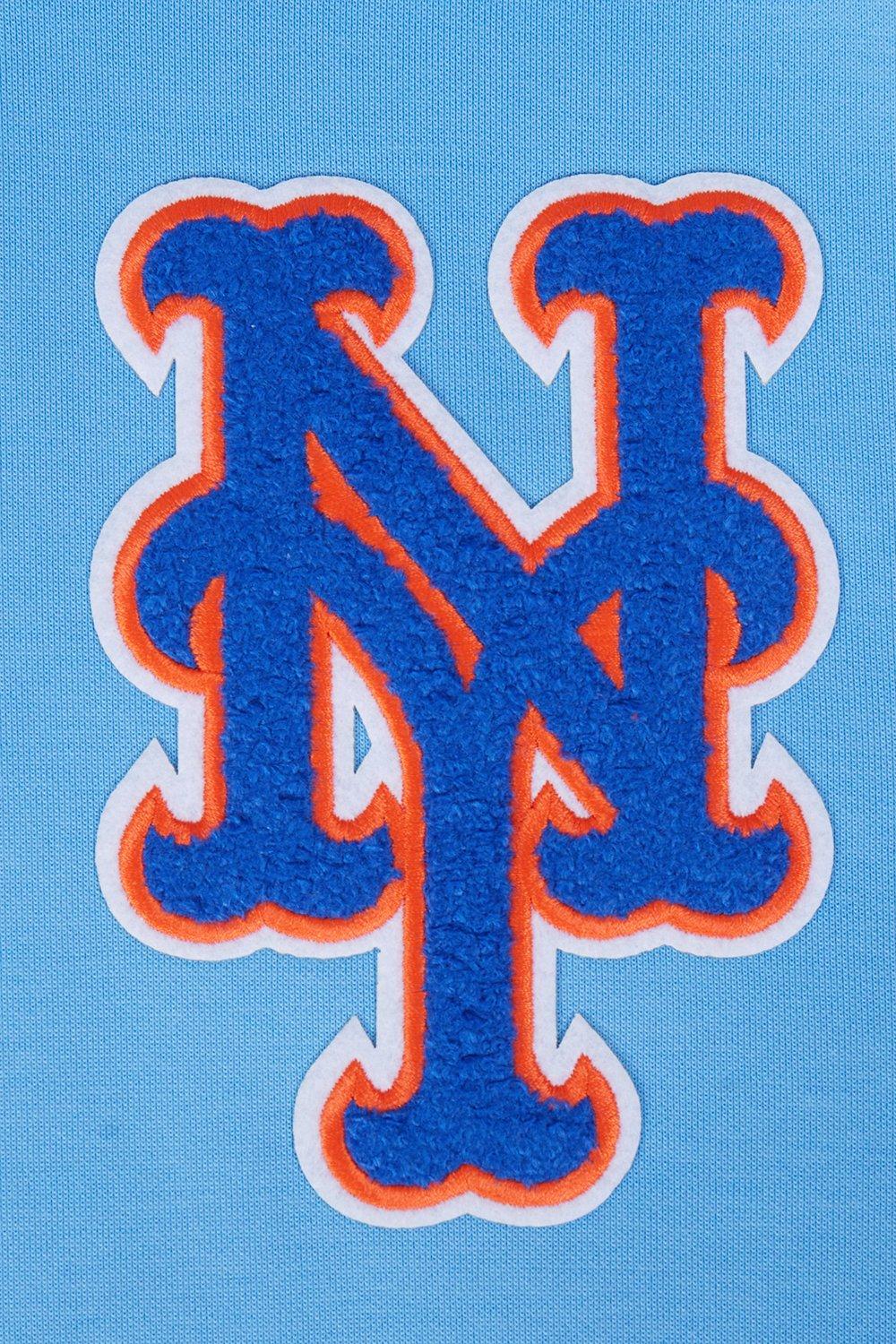 Pro Standard Men's MLB New York Mets Chenille Pullover Hoodie - BLUE Thumbnail View 8