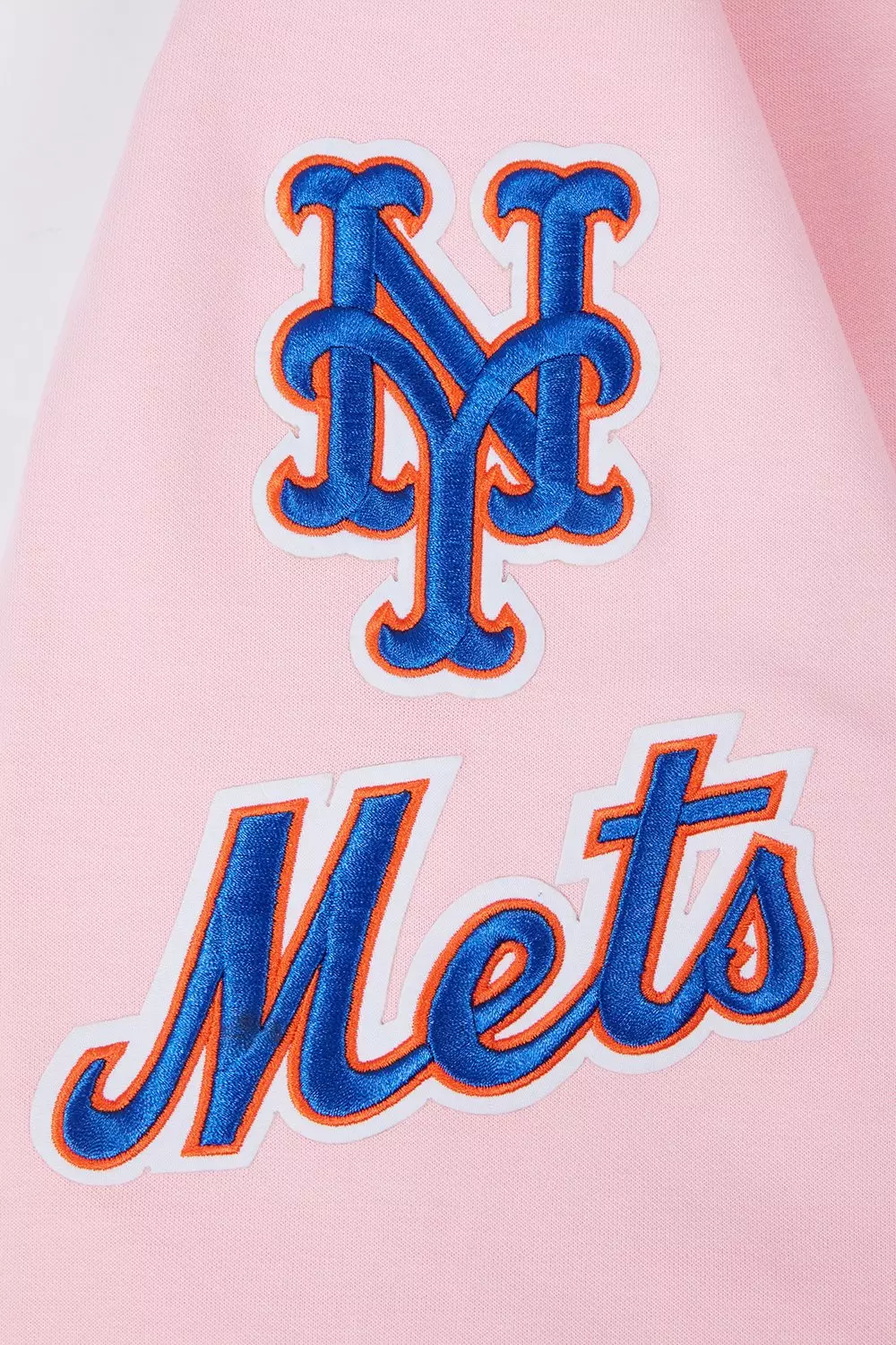 Pro Standard Men's MLB New York Mets Chenille Pullover Hoodie - PINK