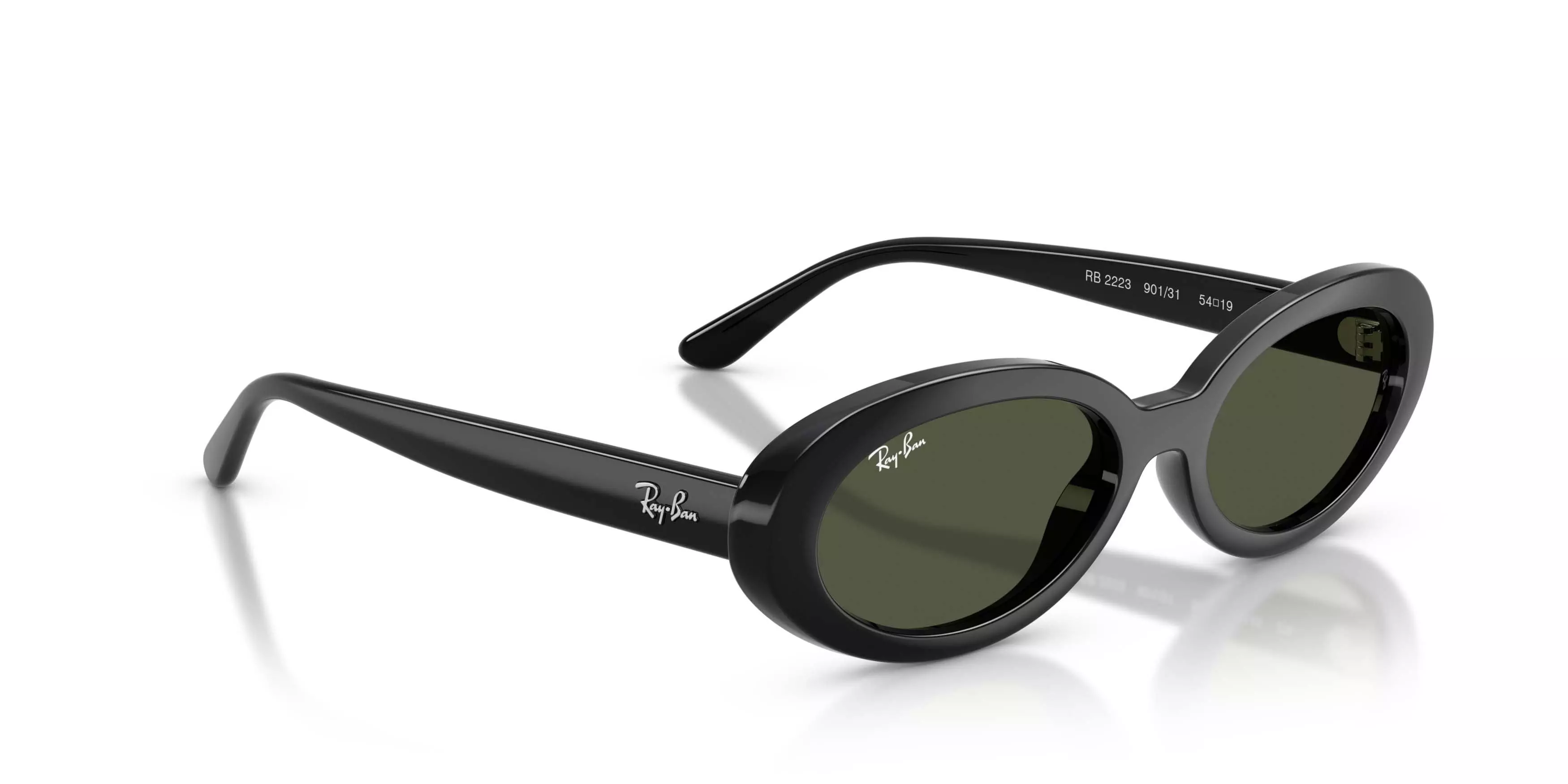 Ray-Ban RB2223 Green Sunglasses &ndash; Polished Black - BLACK/GREEN