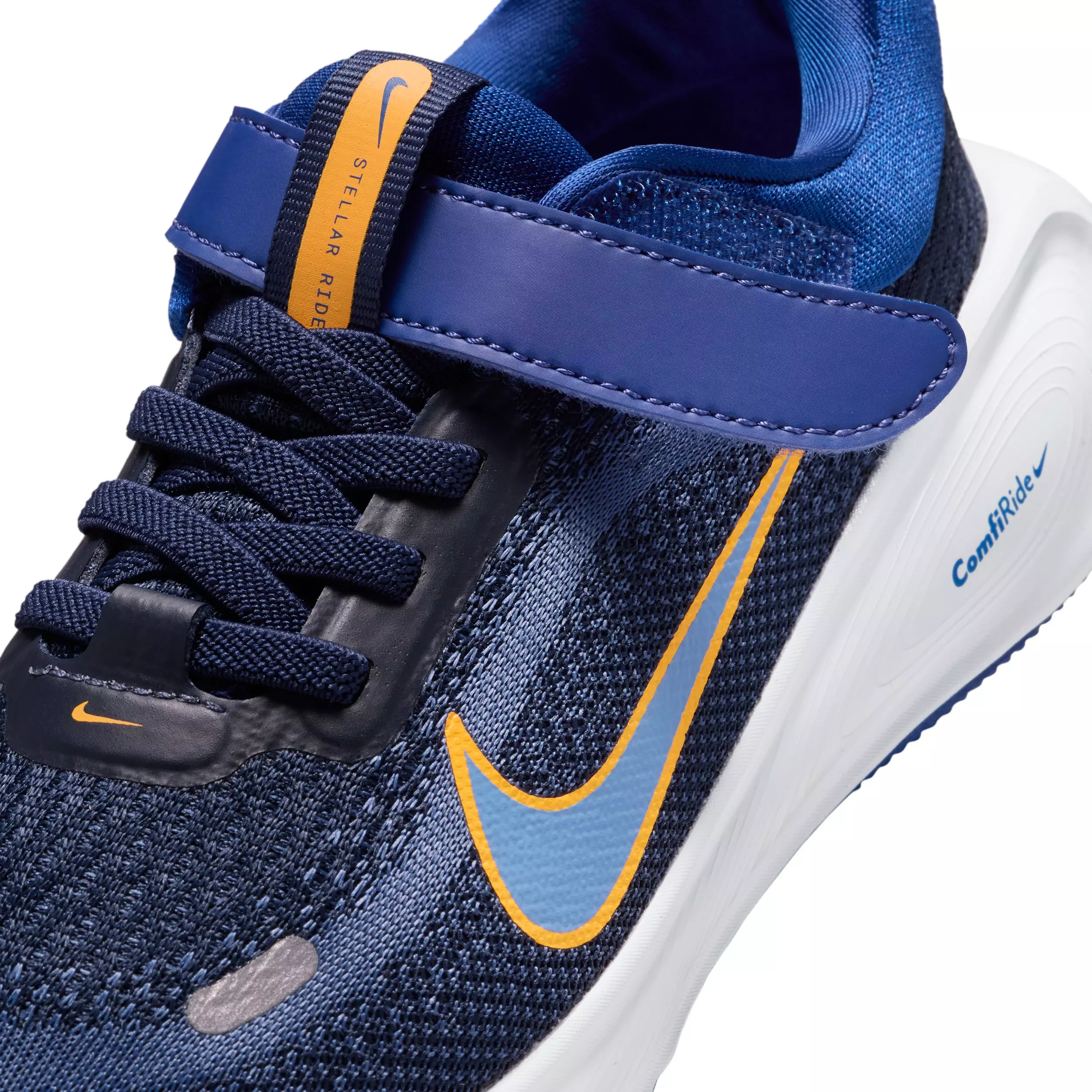 Nike Stellar Ride "Old Royal/Mystic Navy/Laser Orange/University Blue" Preschool Boys' Running Shoe - ROYAL/NAVY/ORANGE/BLUE