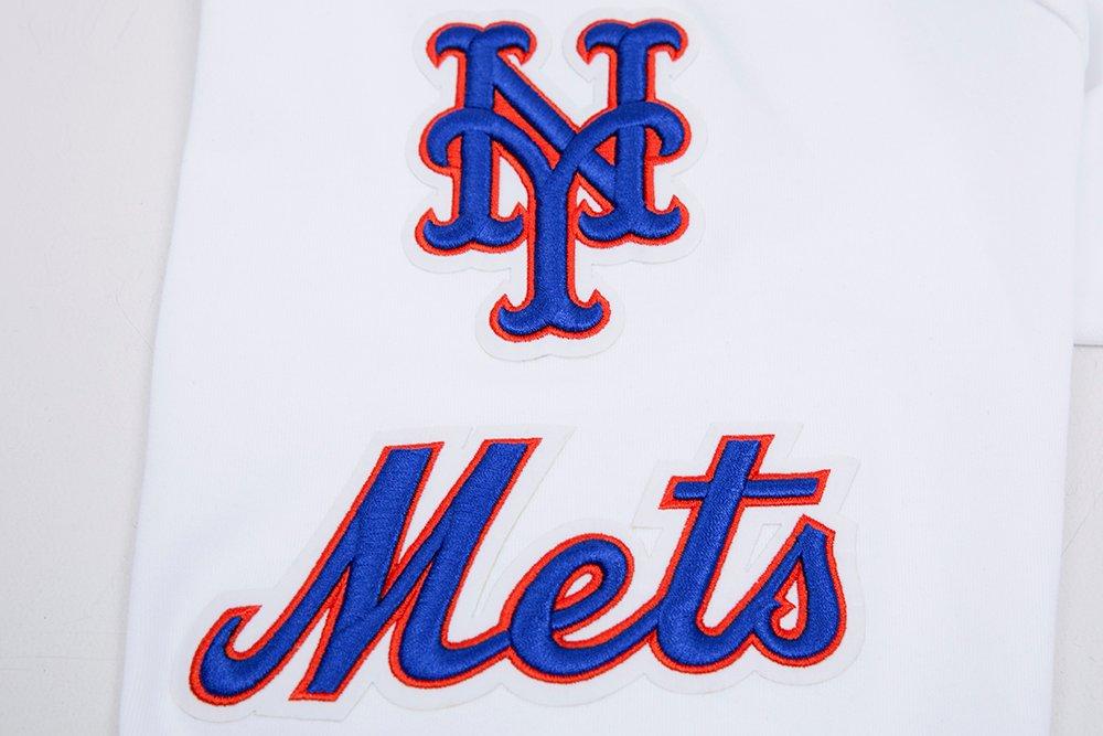 Pro Standard Men's MLB New York Mets Classic Chenille Full-Zip Hooded Jacket - WHITE Thumbnail View 5