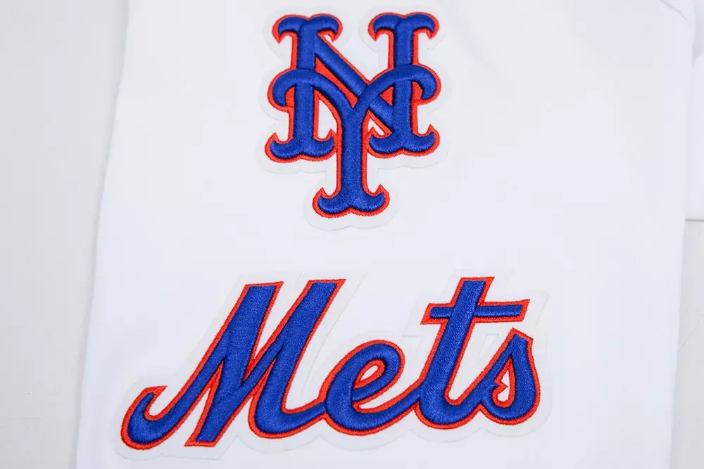 Pro Standard Men's MLB New York Mets Classic Chenille Full-Zip Hooded Jacket - WHITE