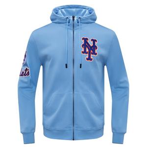 Pro Standard Men's MLB New York Mets Classic Chenille Full-Zip Hooded Jacket