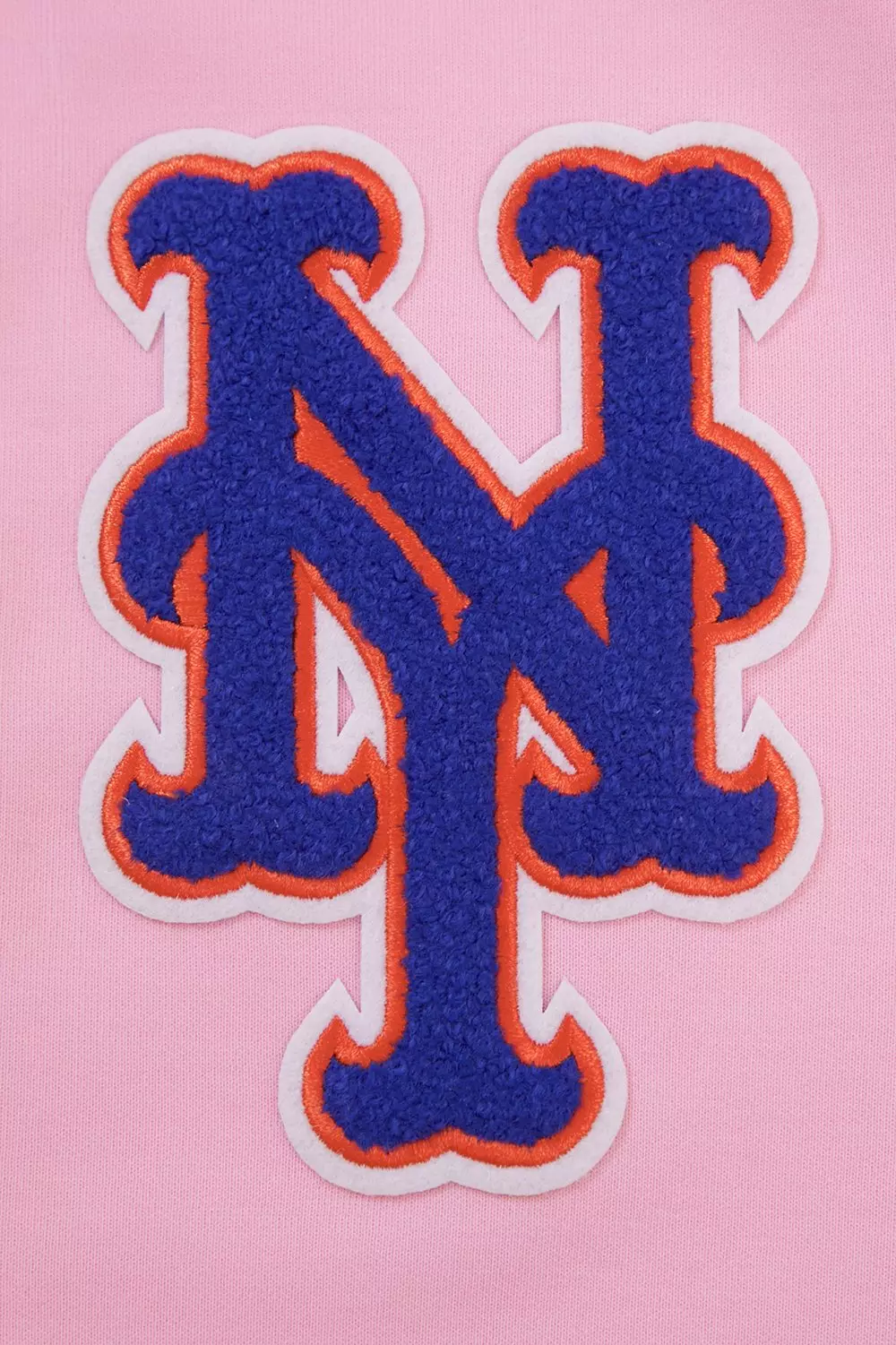 Pro Standard Men's MLB New York Mets Classic Chenille Full-Zip Hooded Jacket - PINK