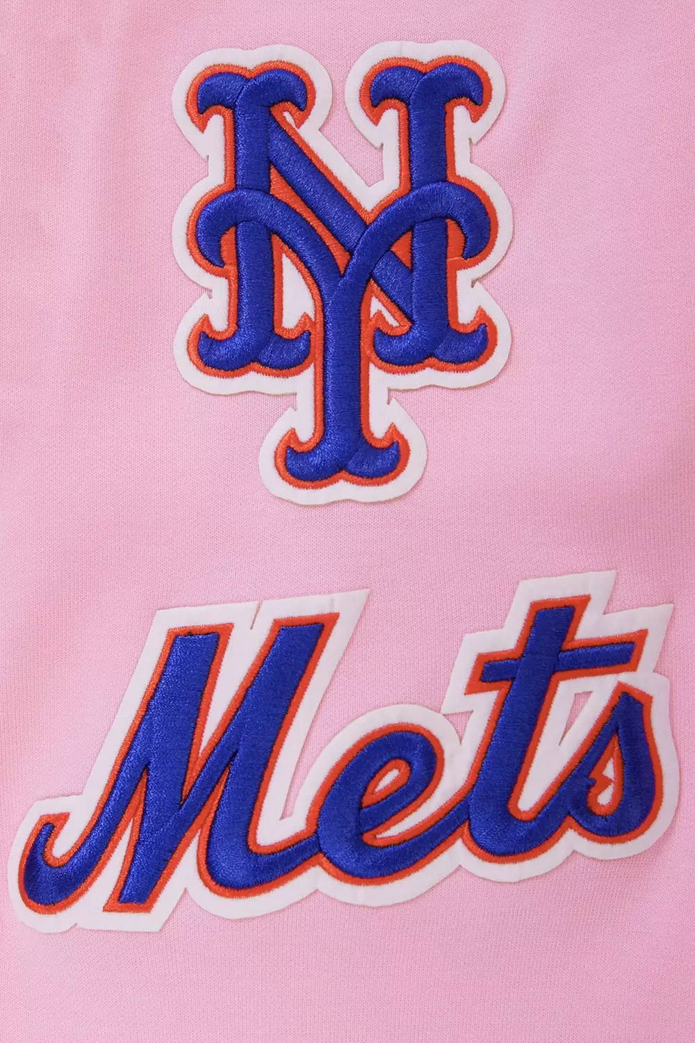 Pro Standard Men's MLB New York Mets Classic Chenille Full-Zip Hooded Jacket - PINK