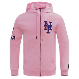 Pro Standard Men's MLB New York Mets Classic Chenille Full-Zip Hooded Jacket