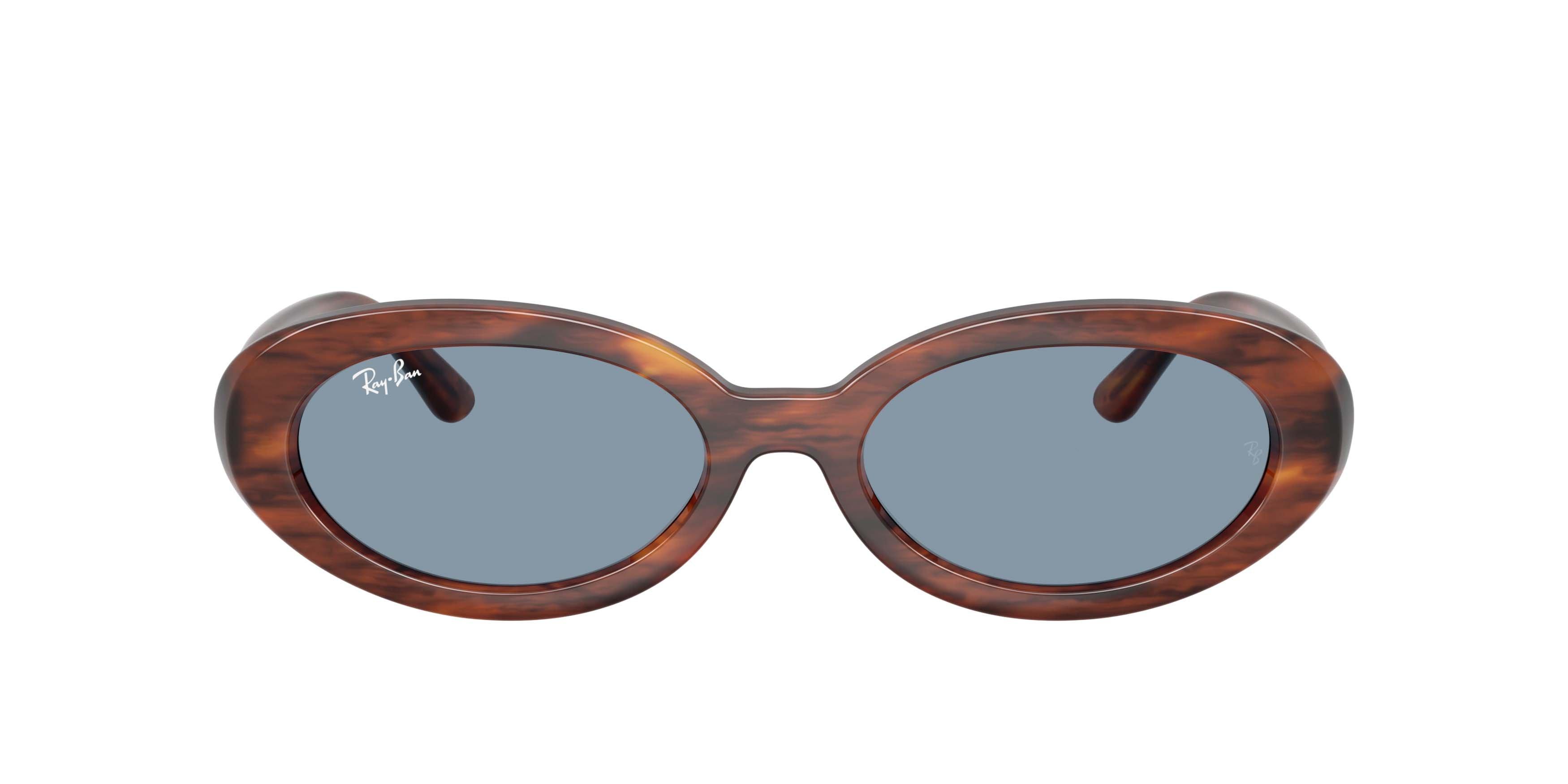 Ray-Ban RB2223 Blue Sunglasses &ndash; Polished Striped Havana - BLUE Thumbnail View 2