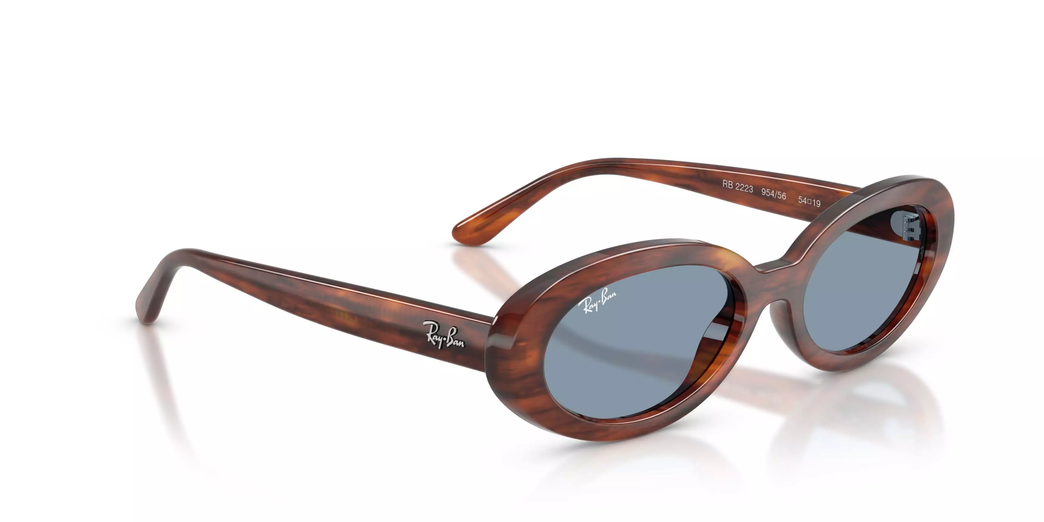 Ray-Ban RB2223 Blue Sunglasses &ndash; Polished Striped Havana - BLUE