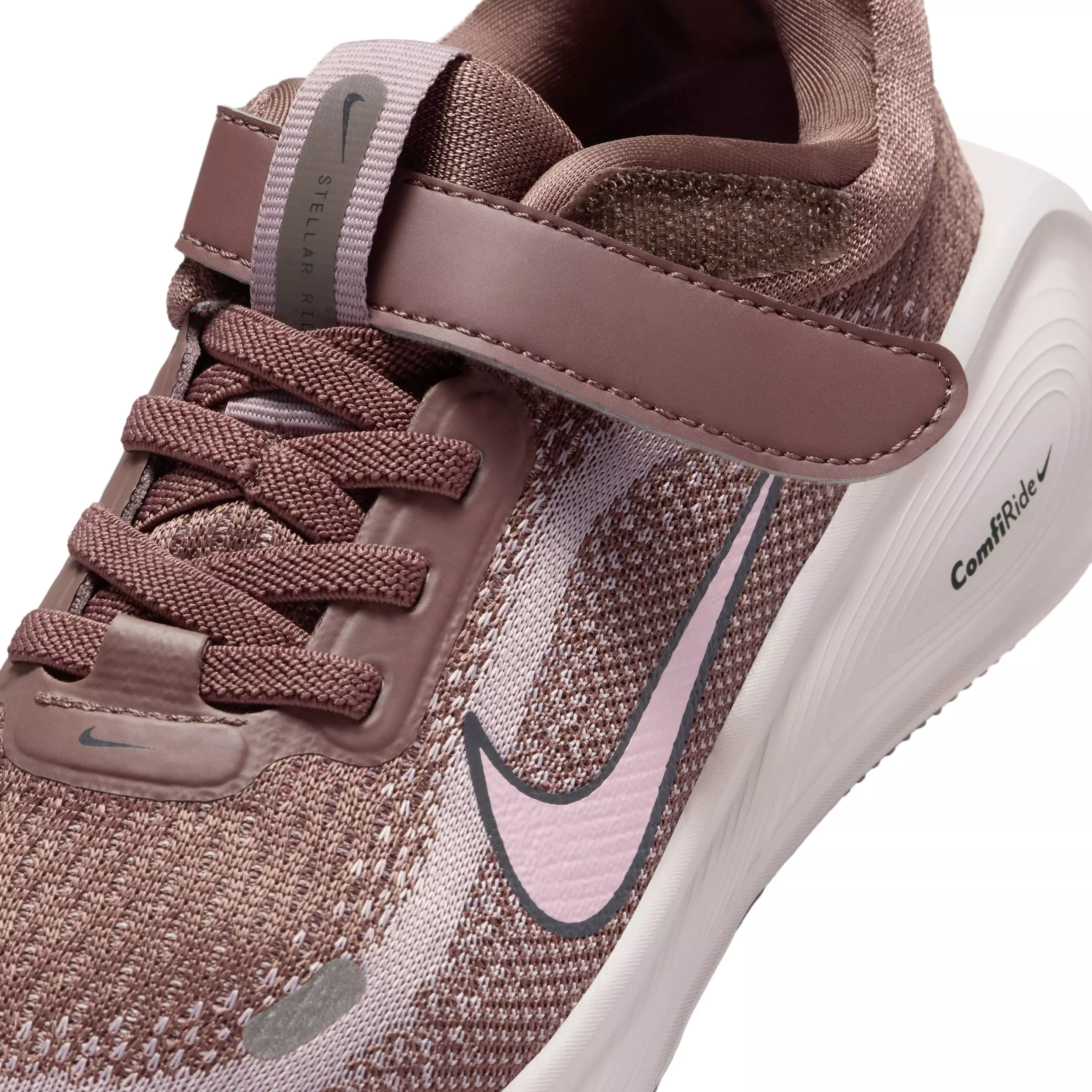 Nike Stellar Ride "Tattoo/Light Violet Ore/Platinum Violet/Pink Foam" Preschool Girls' Running Shoe - TATTOO/LT VIOLET/VIOLET/PINK