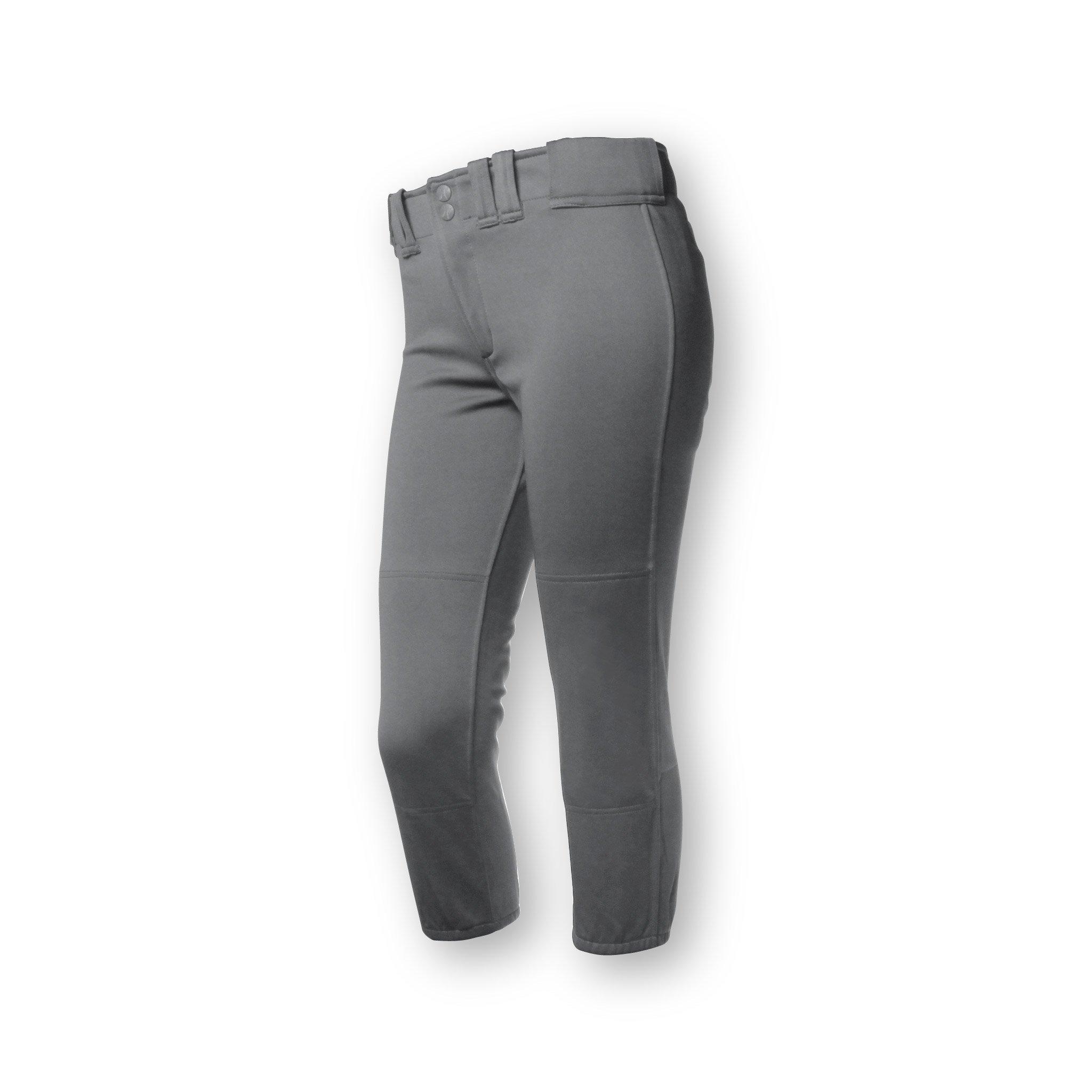 RIP-IT Big Girls' 4 Way Stretch Classic Adira Fastpitch Softball Pants - CHARCOAL Thumbnail View 1