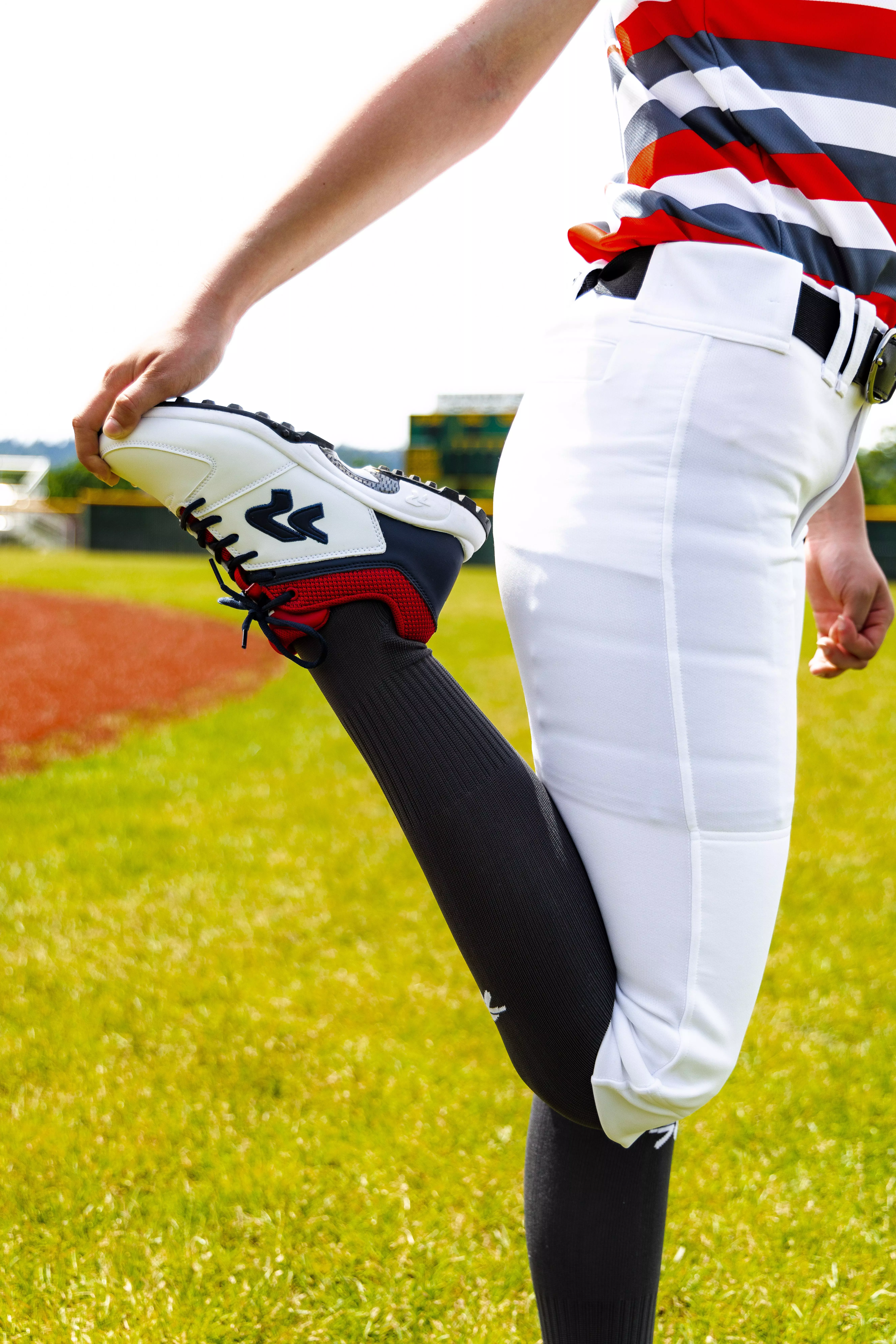 RIP-IT Big Girls' 4 Way Stretch Classic Adira Fastpitch Softball Pants - WHITE