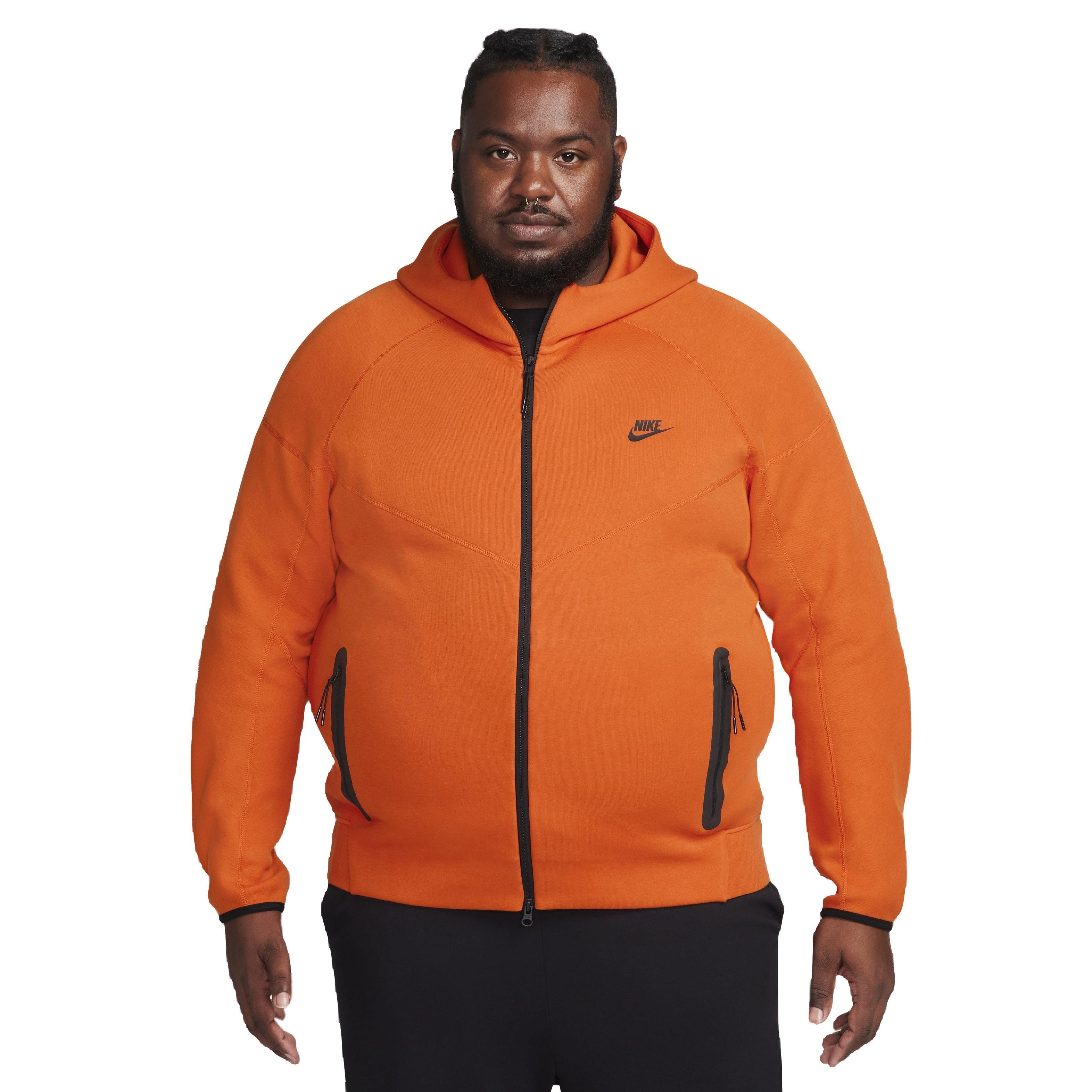 Nike Men's Sportswear Tech Fleece Full-Zip Windrunner Jacket - Orange - ORANGE Thumbnail View 1