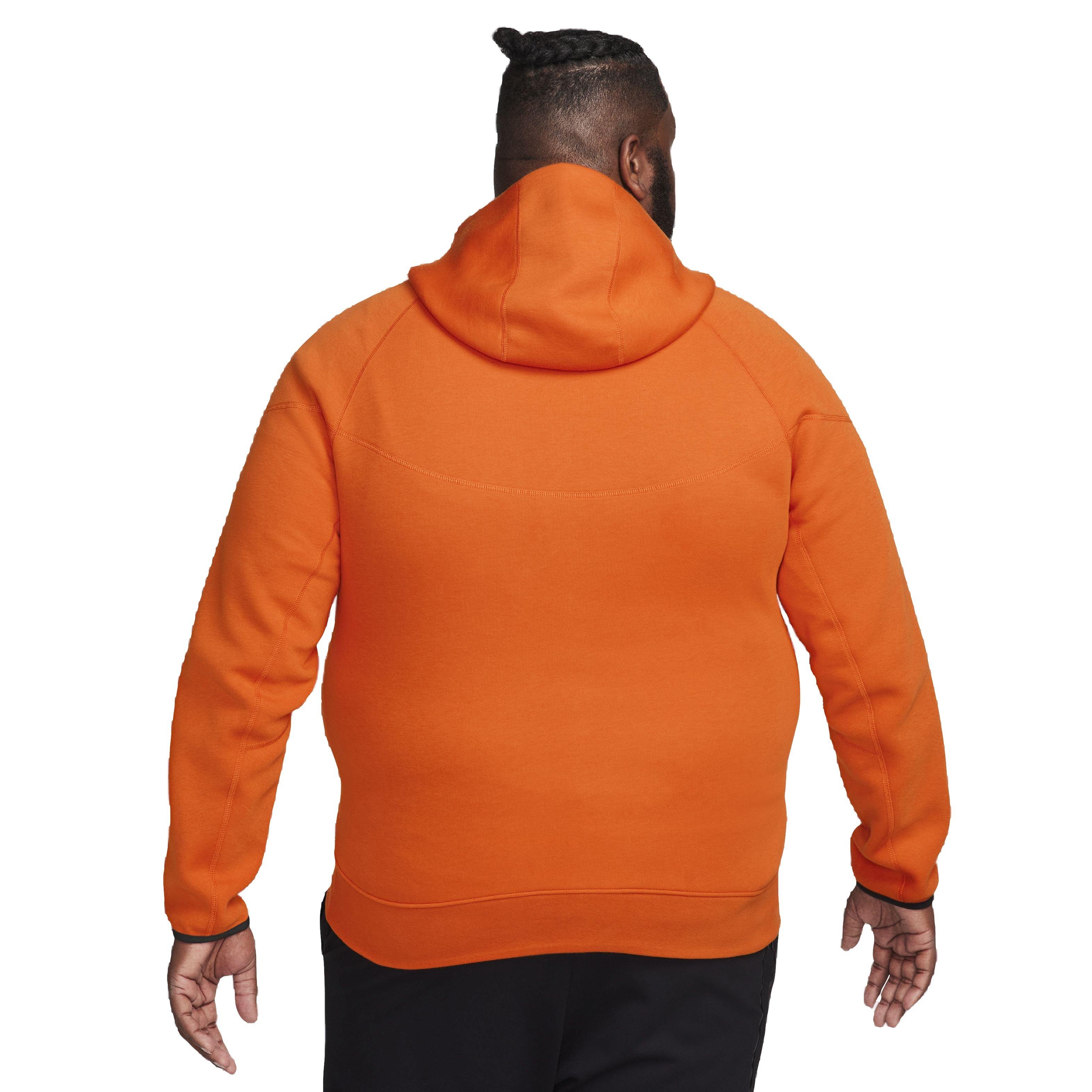 Nike Men's Sportswear Tech Fleece Full-Zip Windrunner Jacket -Orange - ORANGE Thumbnail View 2
