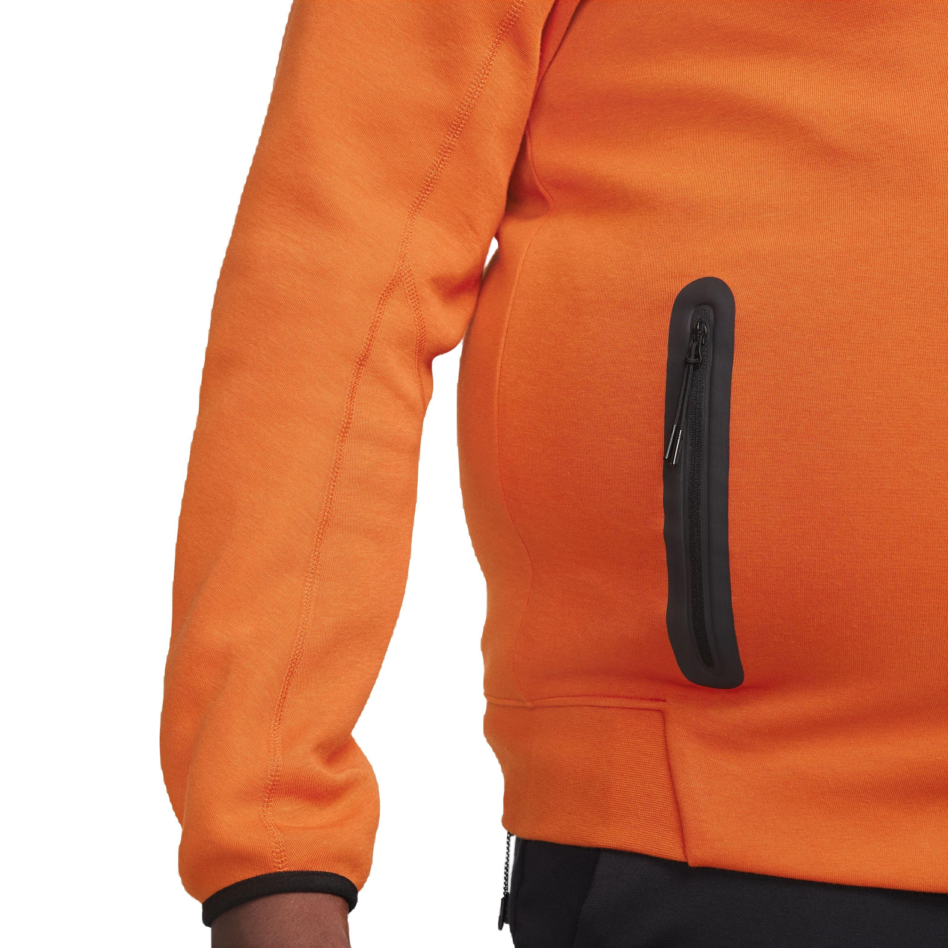 Nike Men's Sportswear Tech Fleece Full-Zip Windrunner Jacket -Orange - ORANGE Thumbnail View 5