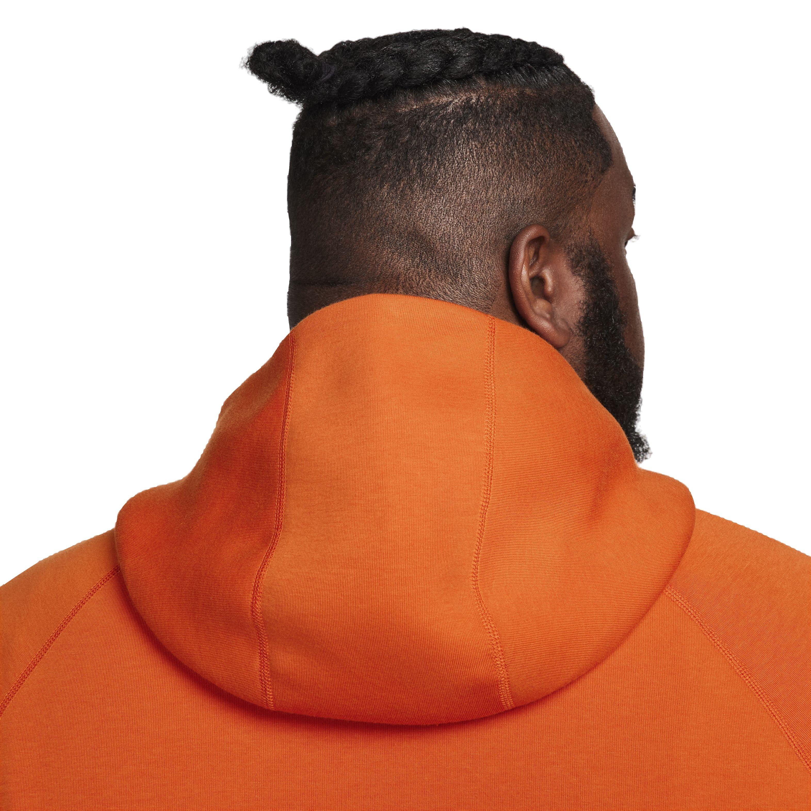 Nike Men's Sportswear Tech Fleece Full-Zip Windrunner Jacket - Orange - ORANGE Thumbnail View 7