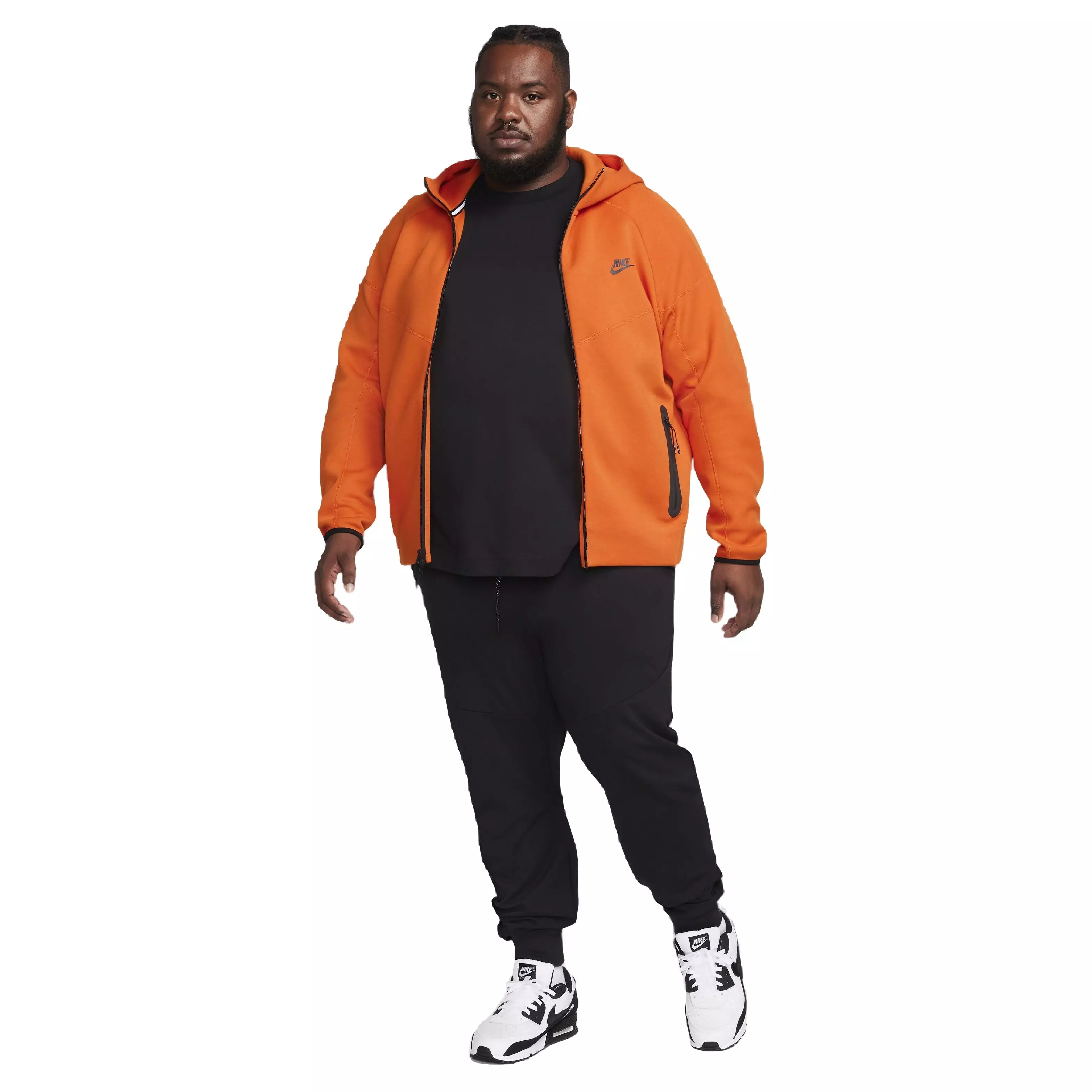 Nike Men's Sportswear Tech Fleece Full-Zip Windrunner Jacket - Orange - ORANGE