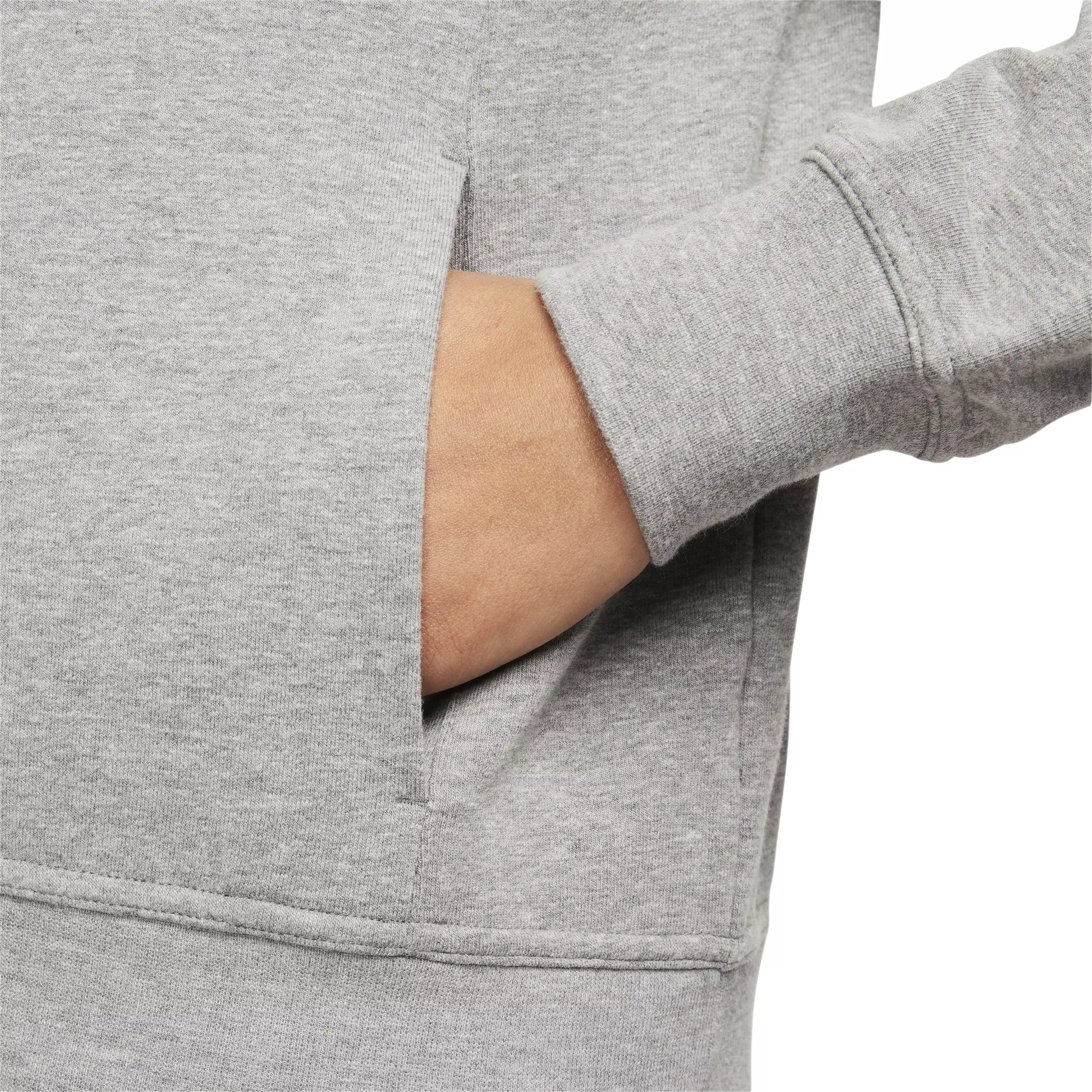 Nike Women's Dri-FIT One Full-Zip French Terry hooded Jacket - GREY