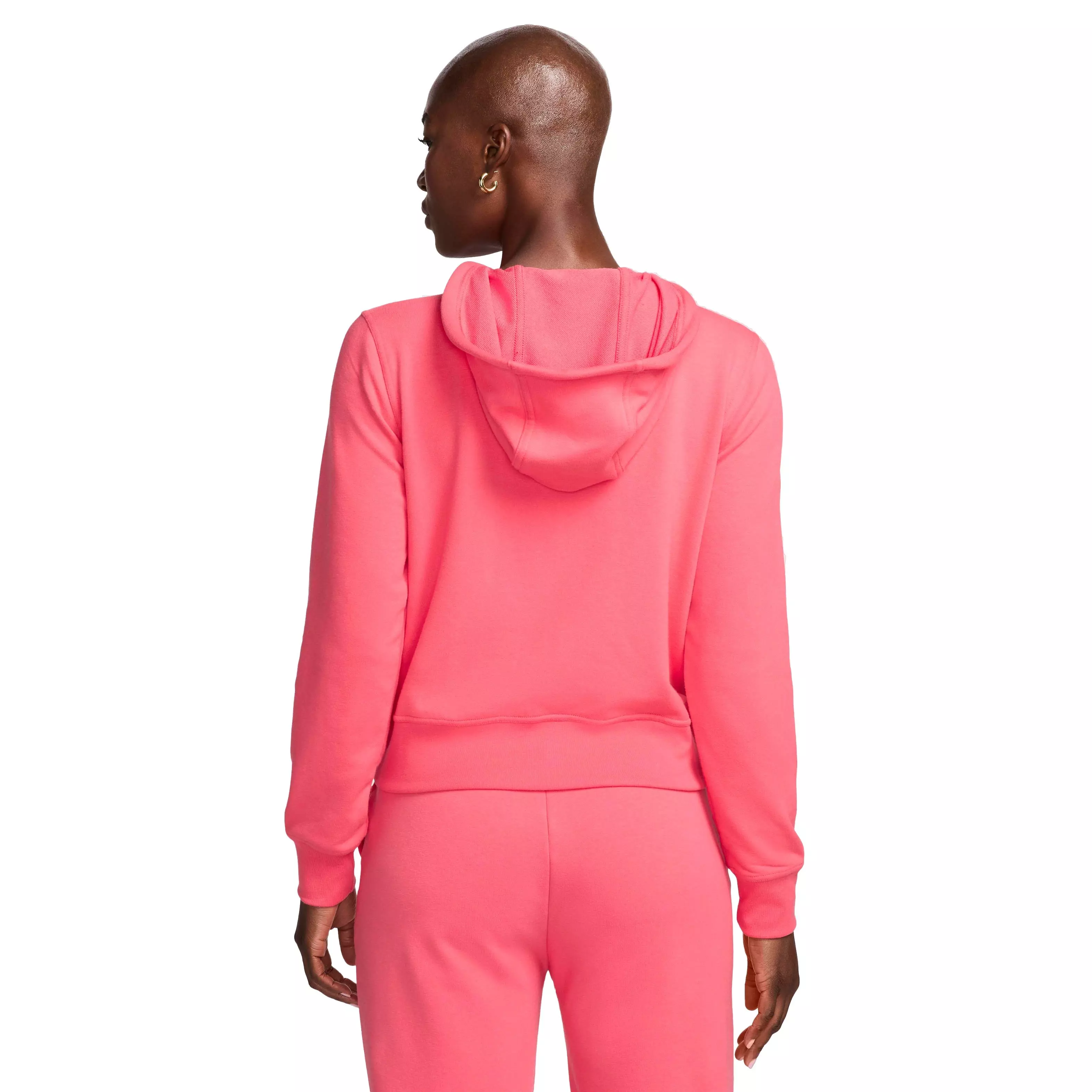 Nike Women's Dri-FIT One Full-Zip French Terry hooded Jacket - PINK
