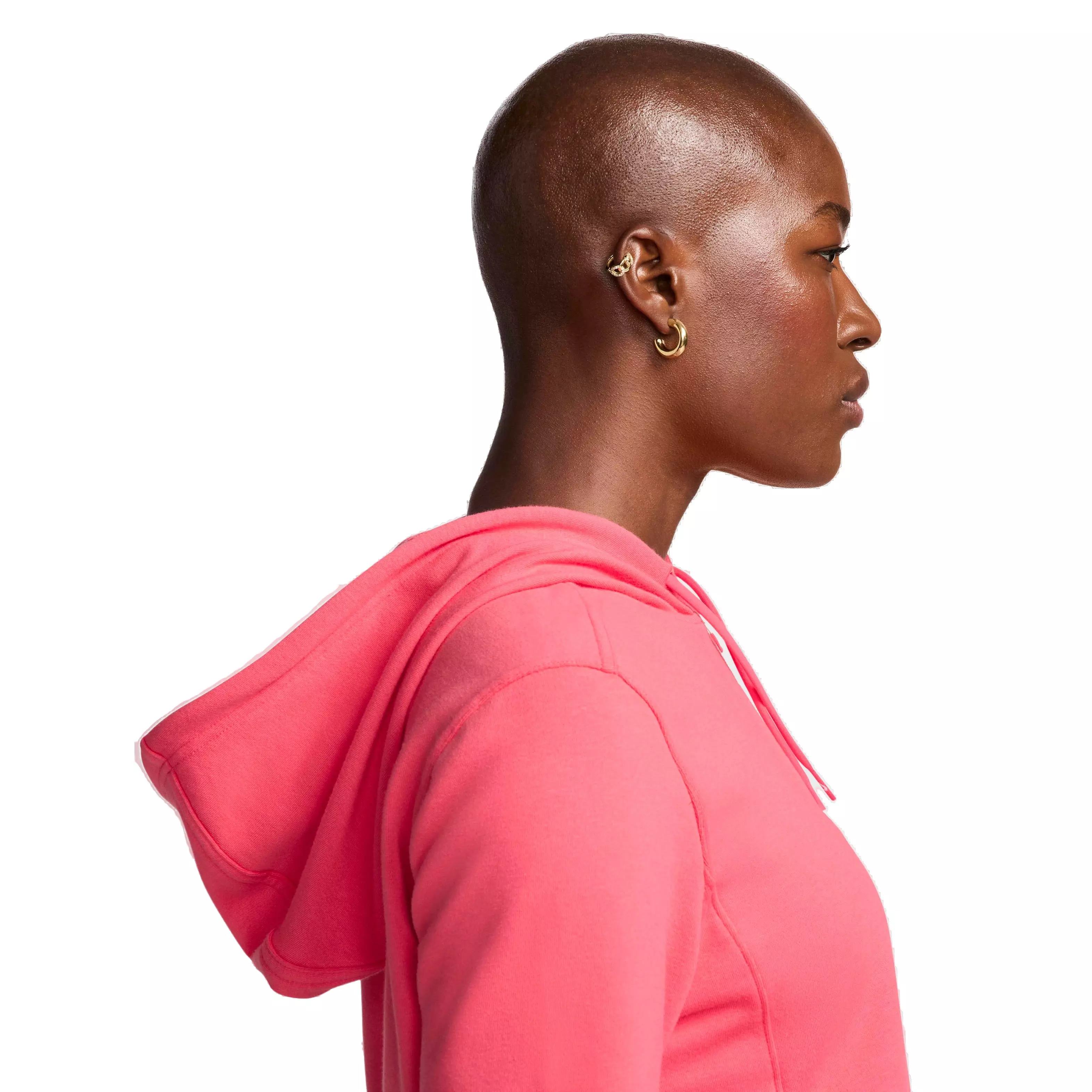 Nike Women's Dri-FIT One Full-Zip French Terry hooded Jacket - PINK