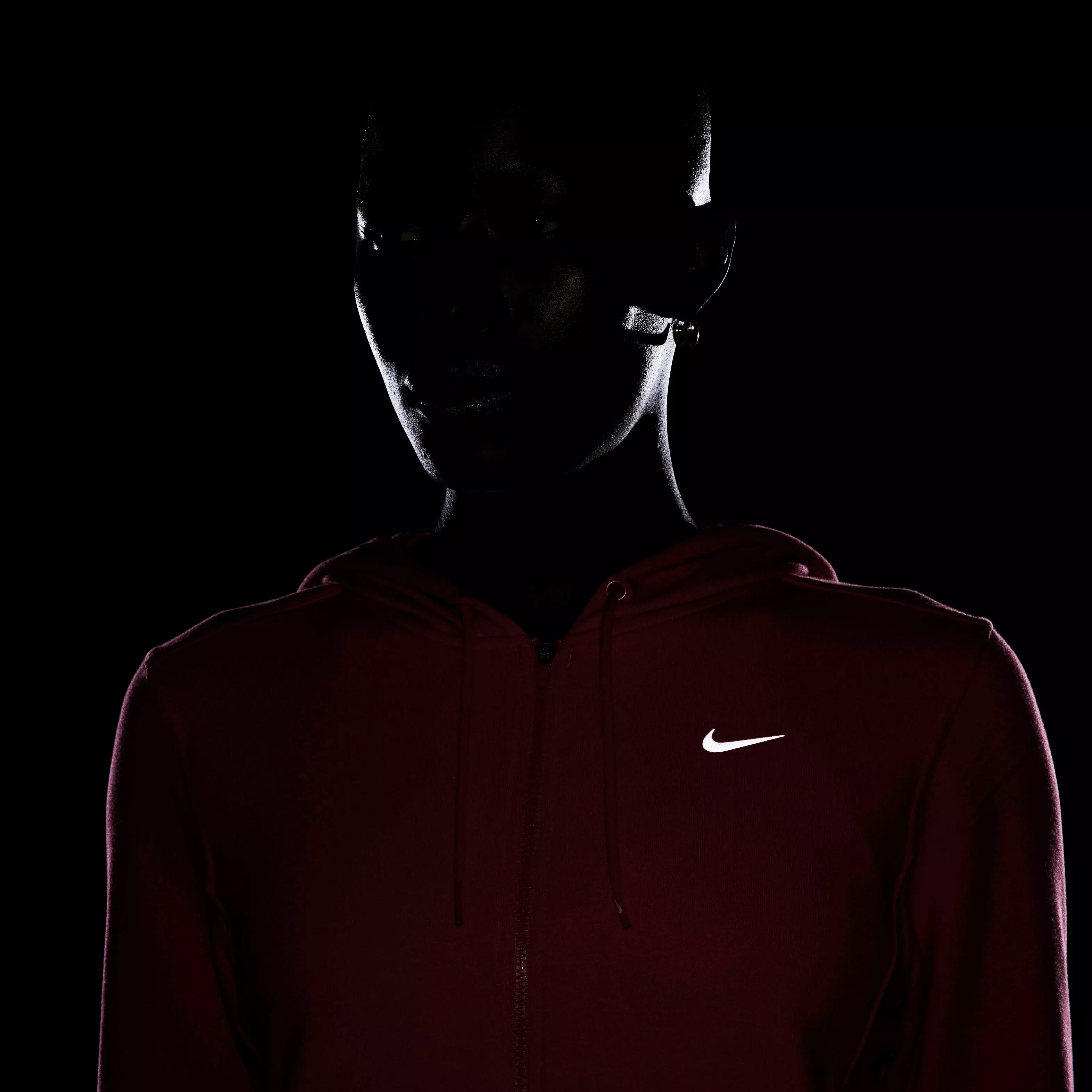 Nike Women's Dri-FIT One Full-Zip French Terry hooded Jacket - PINK