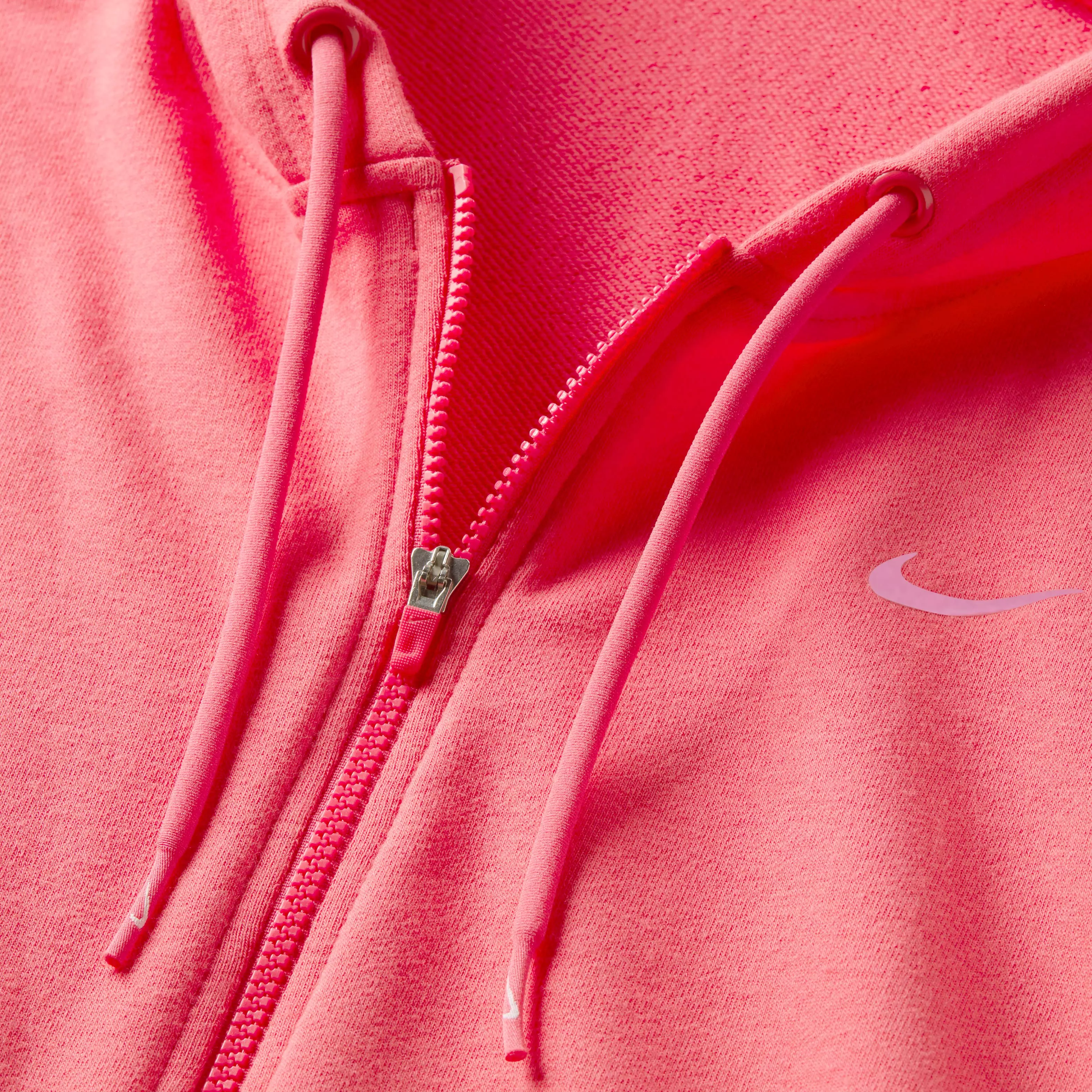 Nike Women's Dri-FIT One Full-Zip French Terry hooded Jacket - PINK