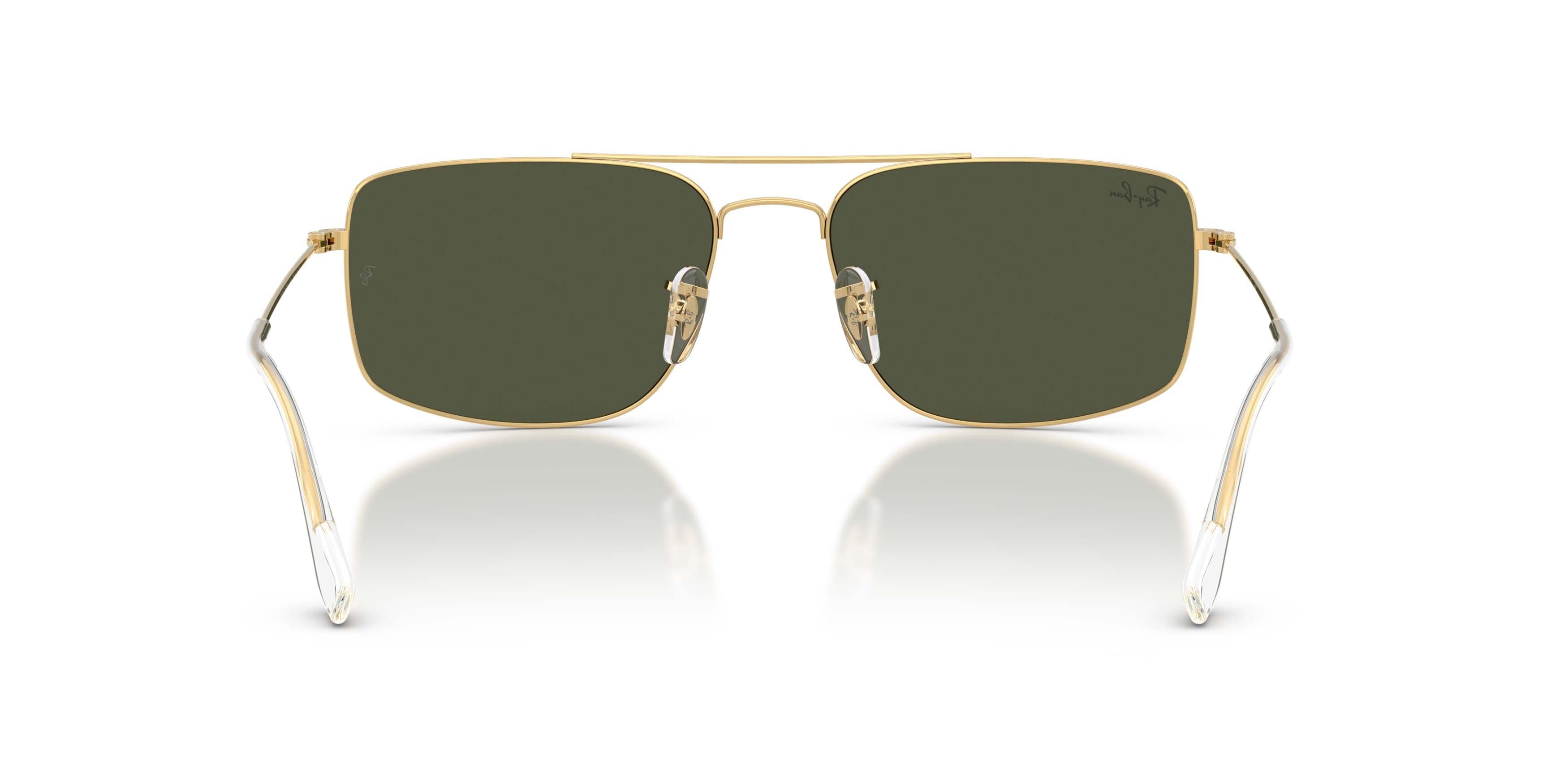 Ray-Ban Explorer III Green Sunglasses &ndash; Polished Arista Gold - GOLD/GREEN Thumbnail View 4