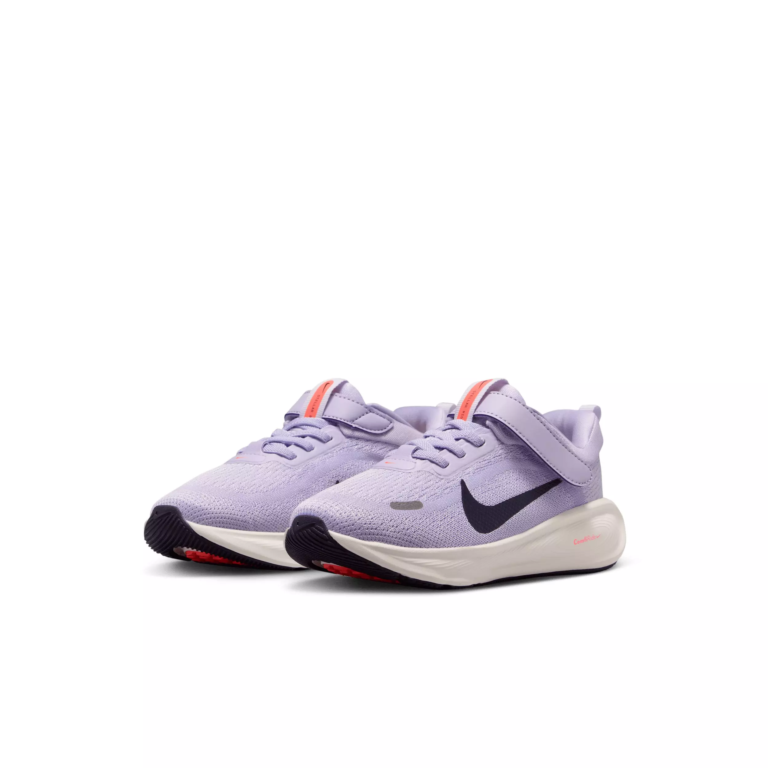 Nike Stellar Ride "Violet Mist/Barely Grape/Hot Lava/Purple Dynasty" Preschool Girls' Running Shoe - VIOLET/GRAPE/LAVA/PURPLE