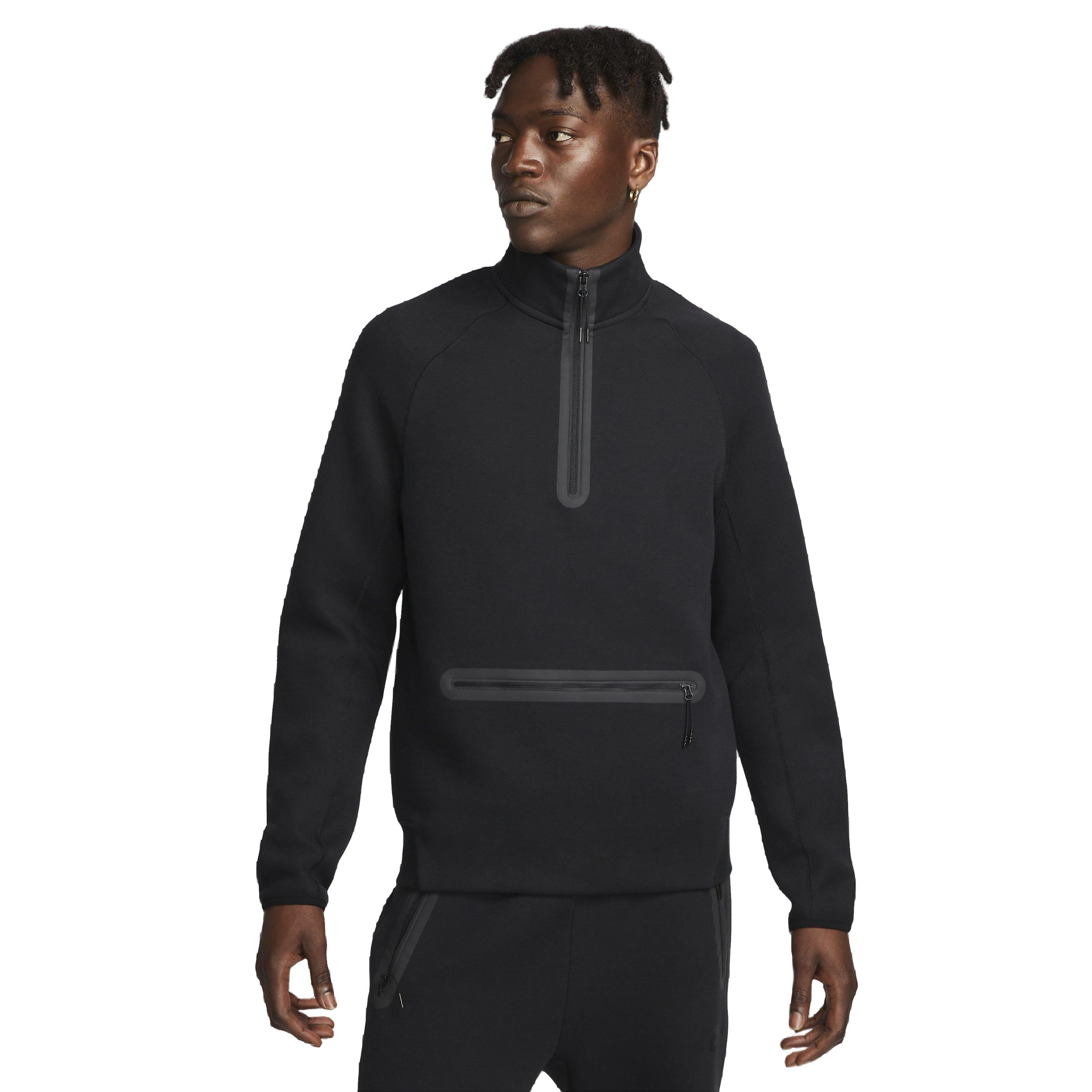 Nike Men's Sportswear Tech Fleece 1/2-Zip Sweatshirt - BLACK Thumbnail View 1