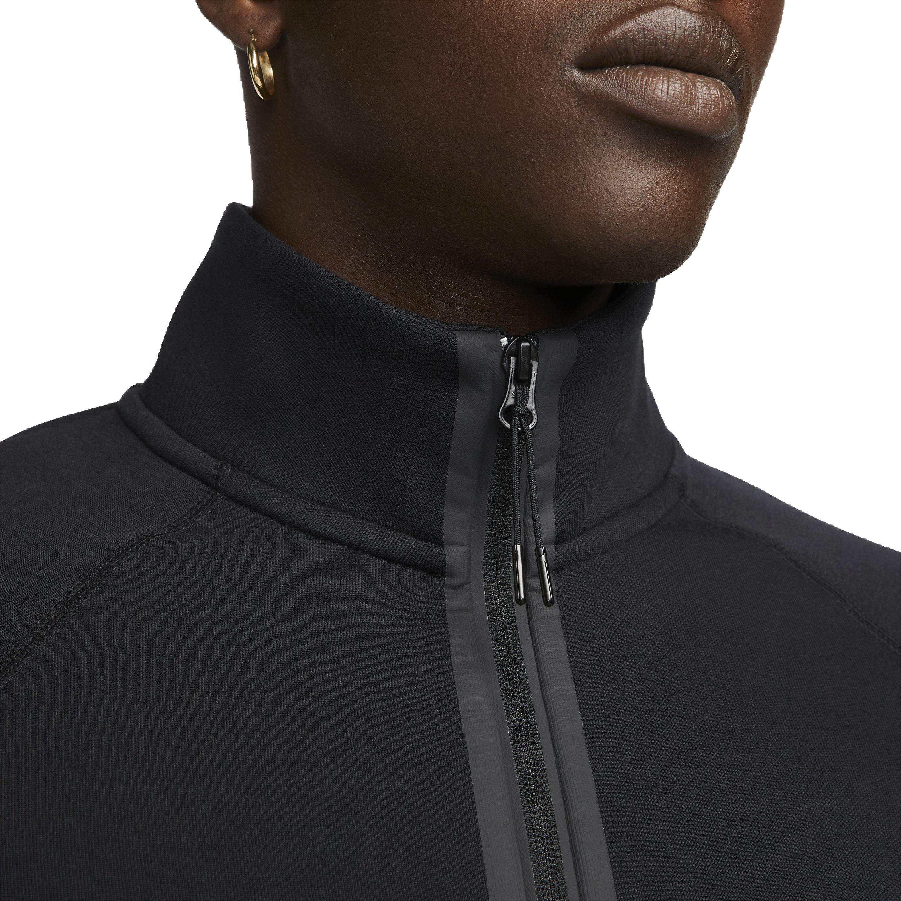 Nike Men's Sportswear Tech Fleece 1/2-Zip Sweatshirt - BLACK Thumbnail View 5