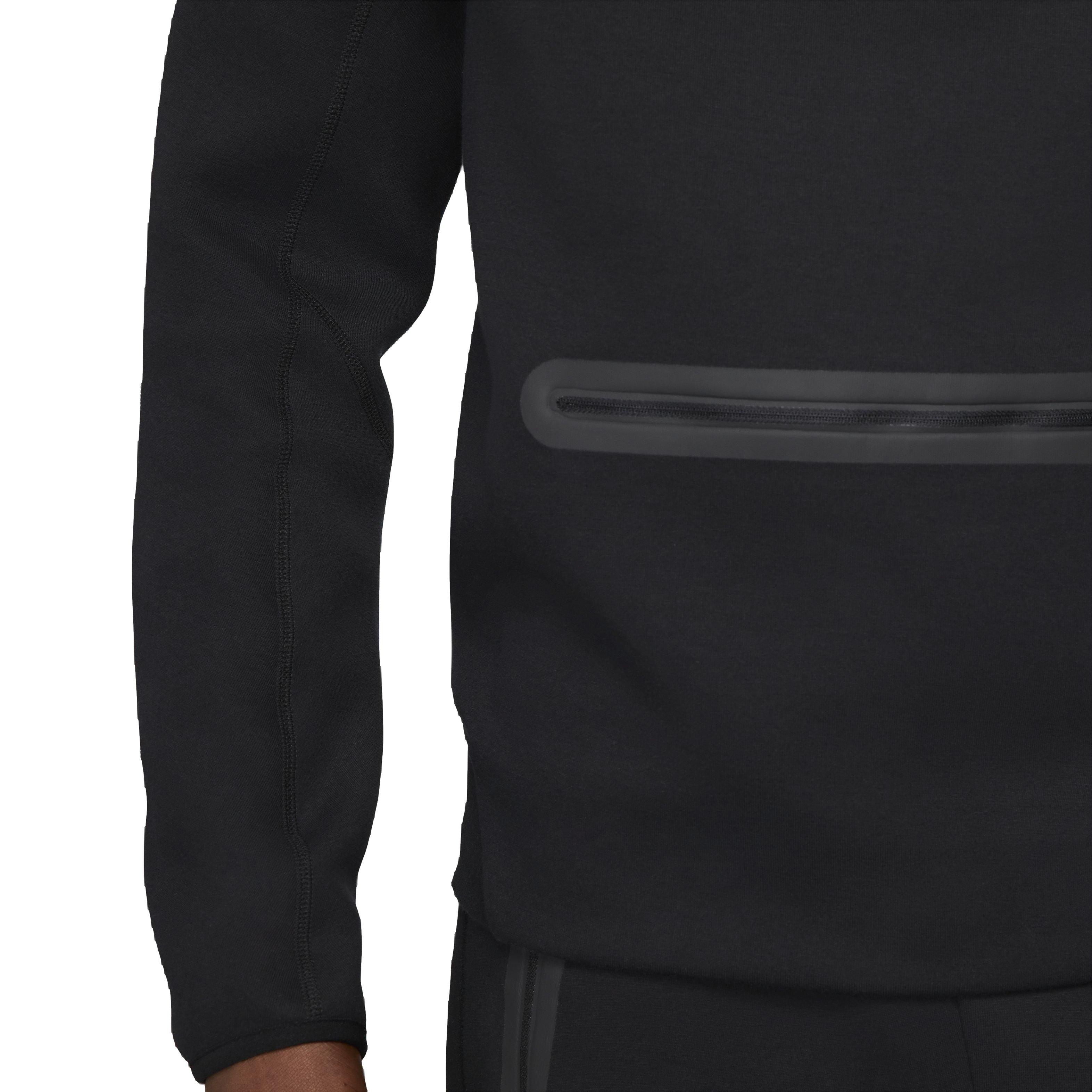 Nike Men's Sportswear Tech Fleece 1/2-Zip Sweatshirt - BLACK Thumbnail View 7