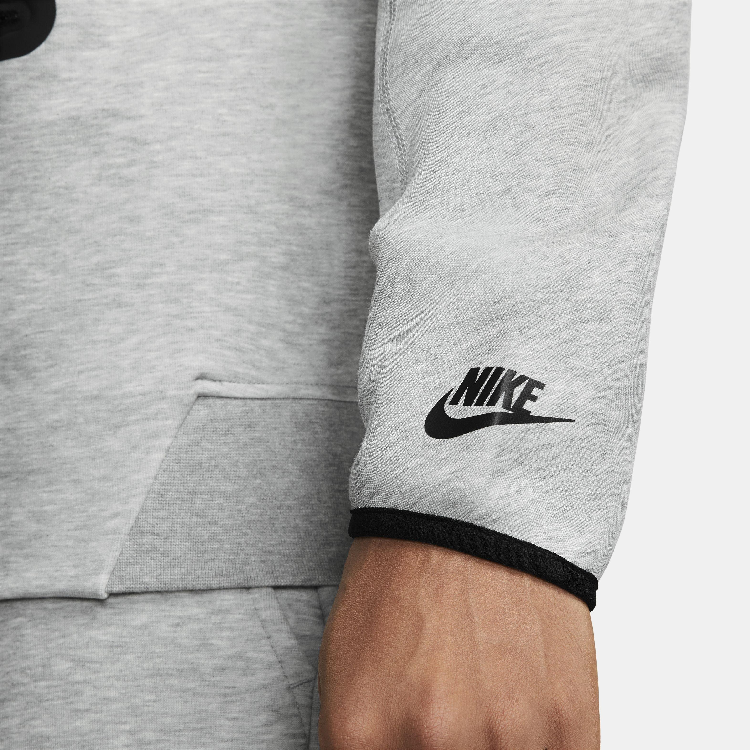 Nike Men's Sportswear Tech Fleece 1/2-Zip Sweatshirt - GREY Thumbnail View 4