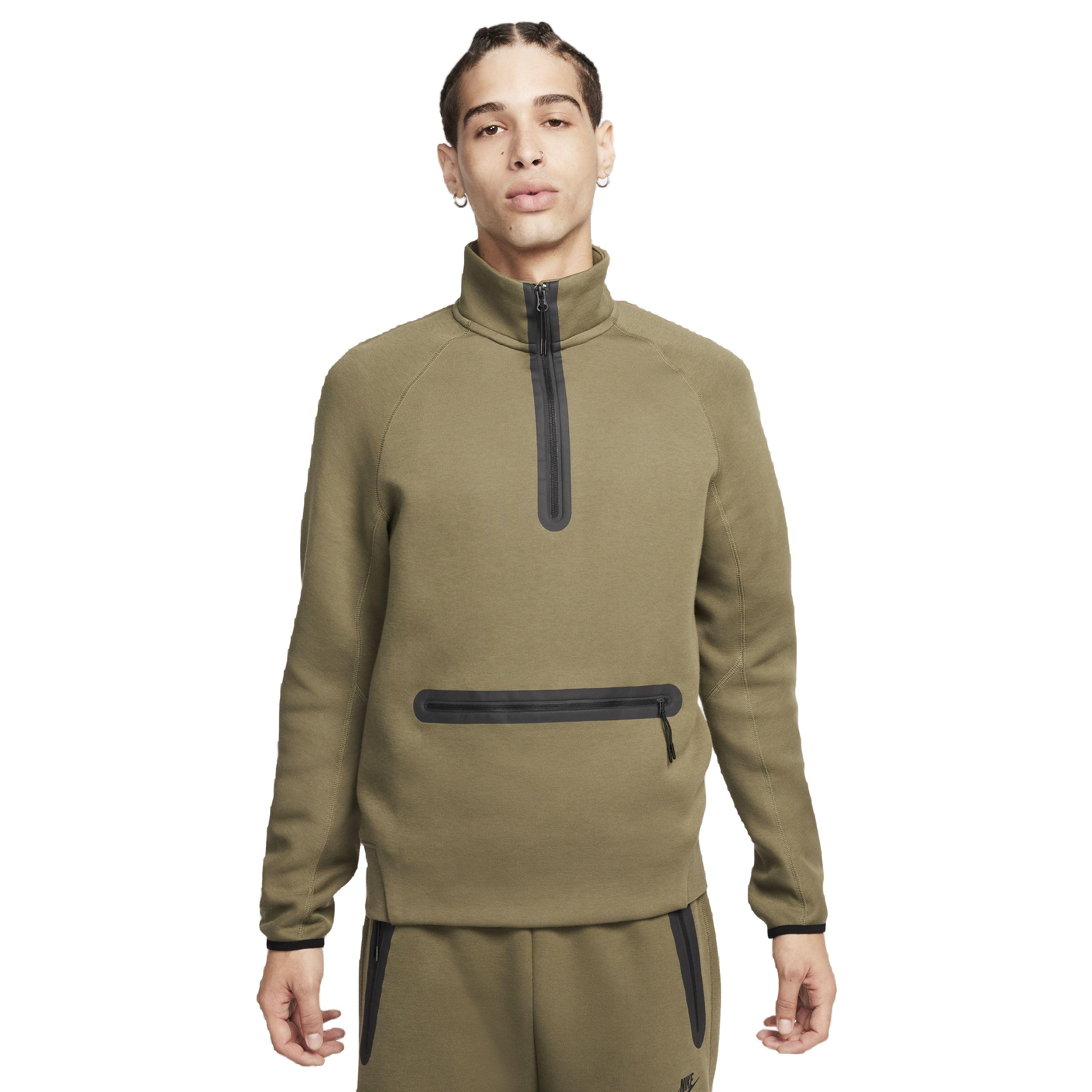 Nike Men's Sportswear Tech Fleece 1/2-Zip Sweatshirt - GREEN Thumbnail View 1