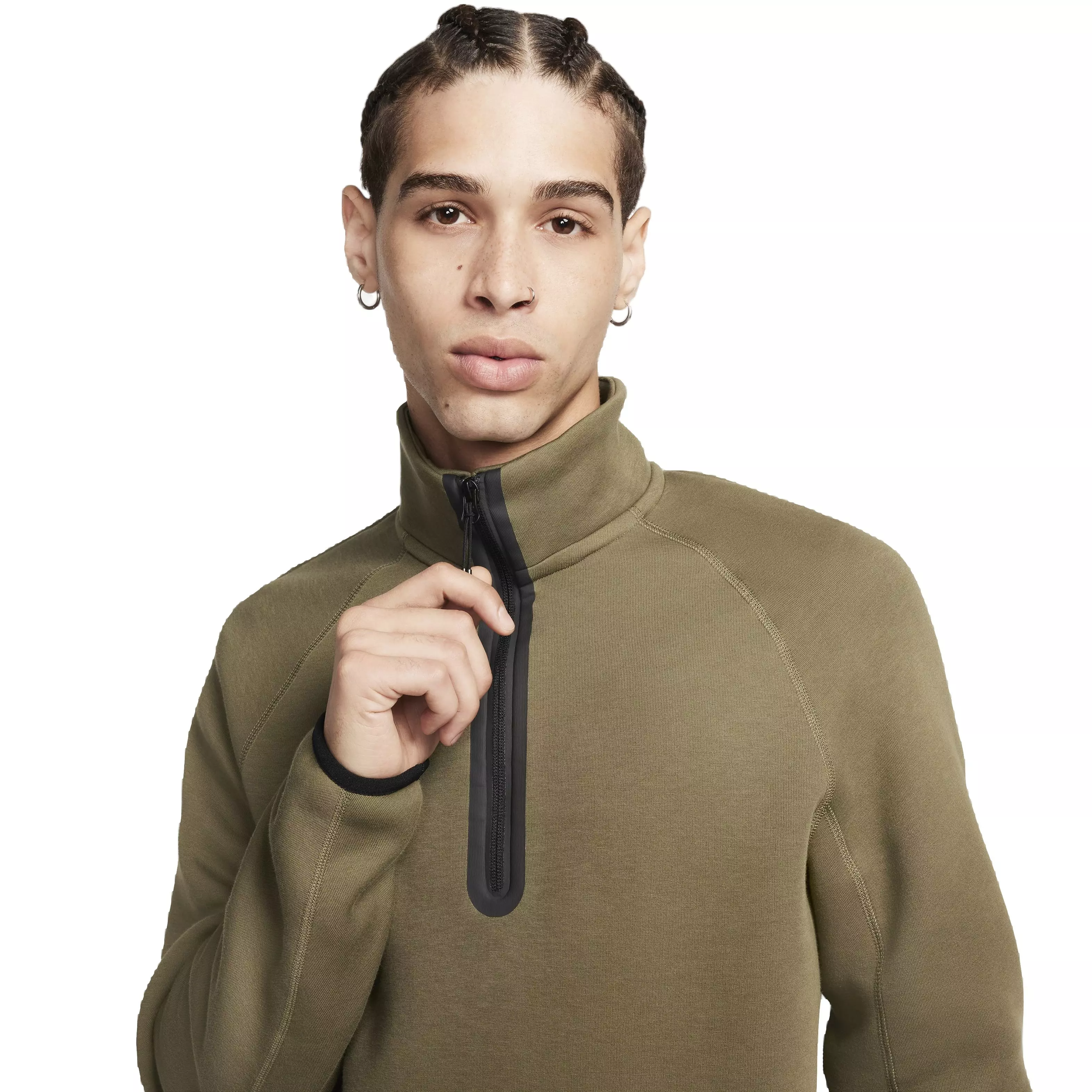 Nike Men's Sportswear Tech Fleece 1/2-Zip Sweatshirt - GREEN