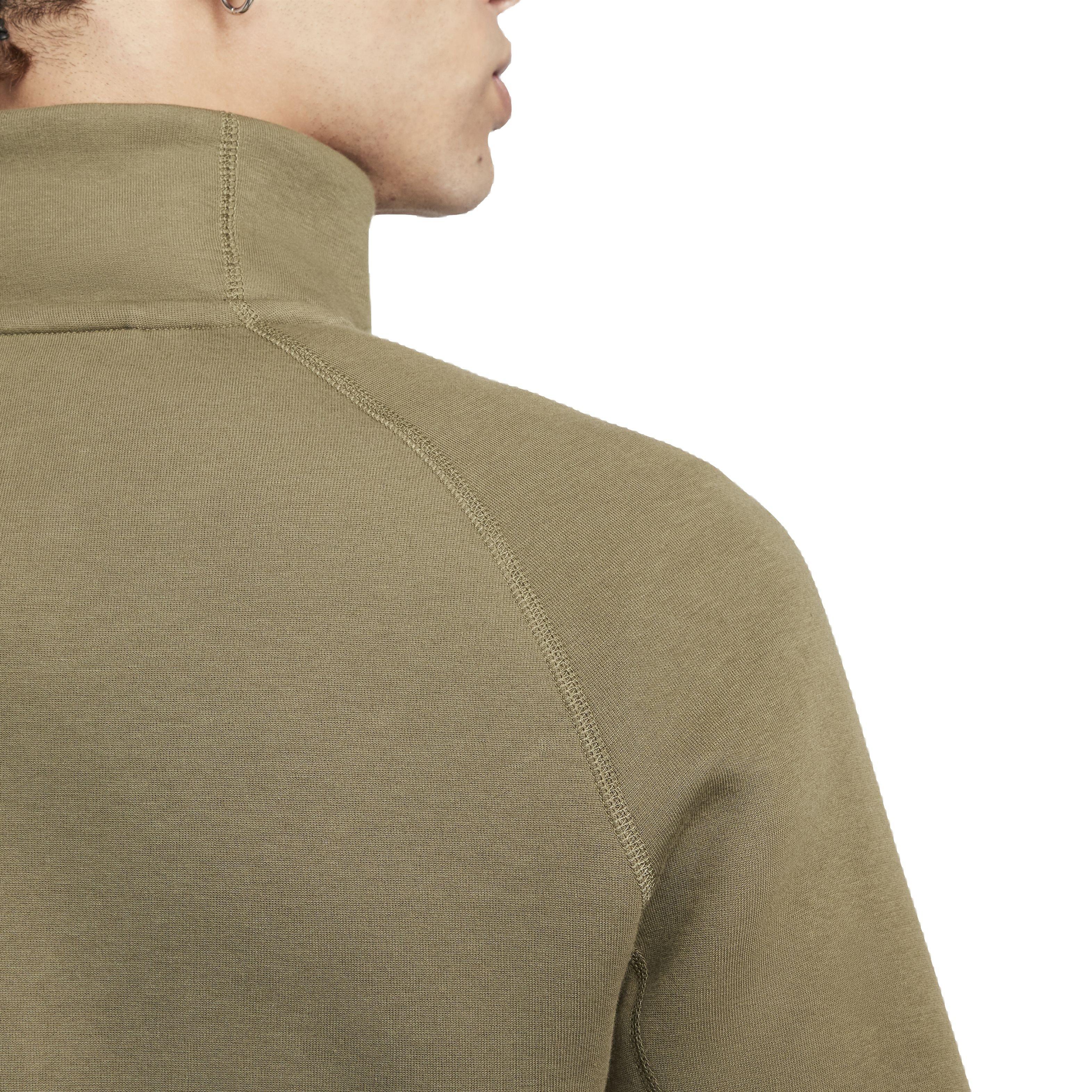 Nike Men's Sportswear Tech Fleece 1/2-Zip Sweatshirt - GREEN Thumbnail View 7