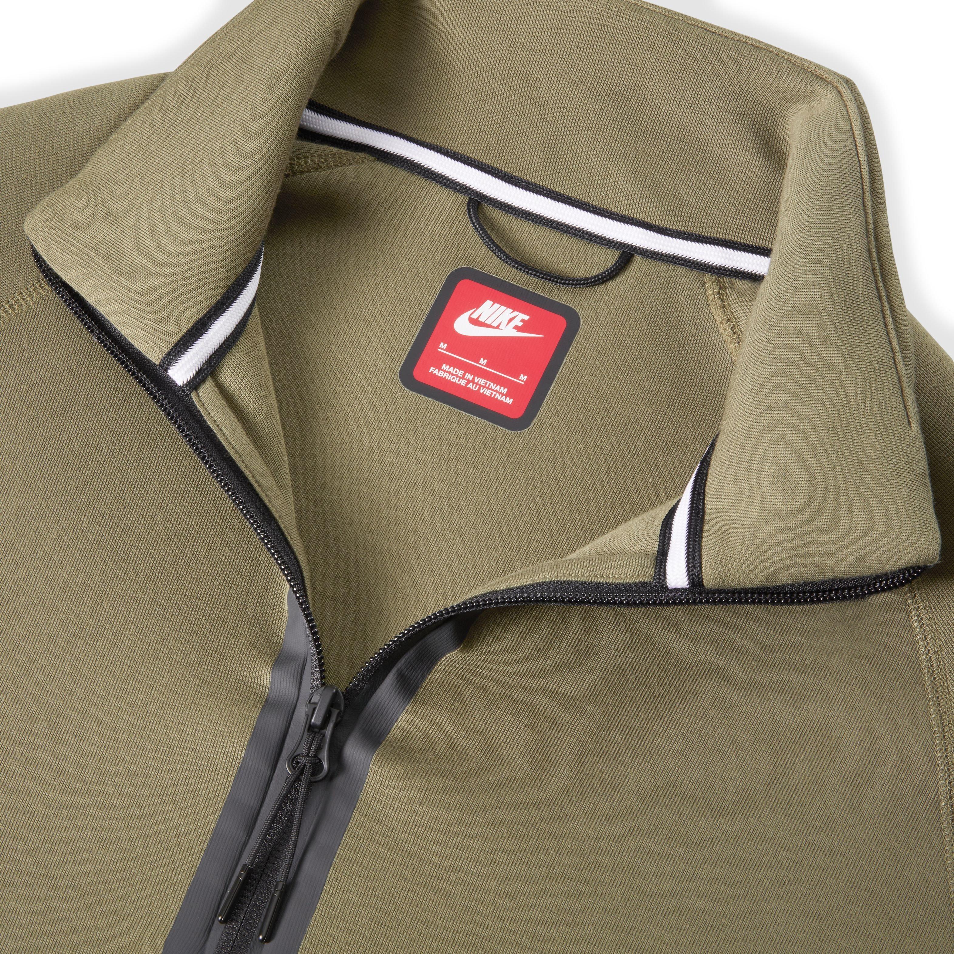 Nike Men's Sportswear Tech Fleece 1/2-Zip Sweatshirt - GREEN Thumbnail View 8