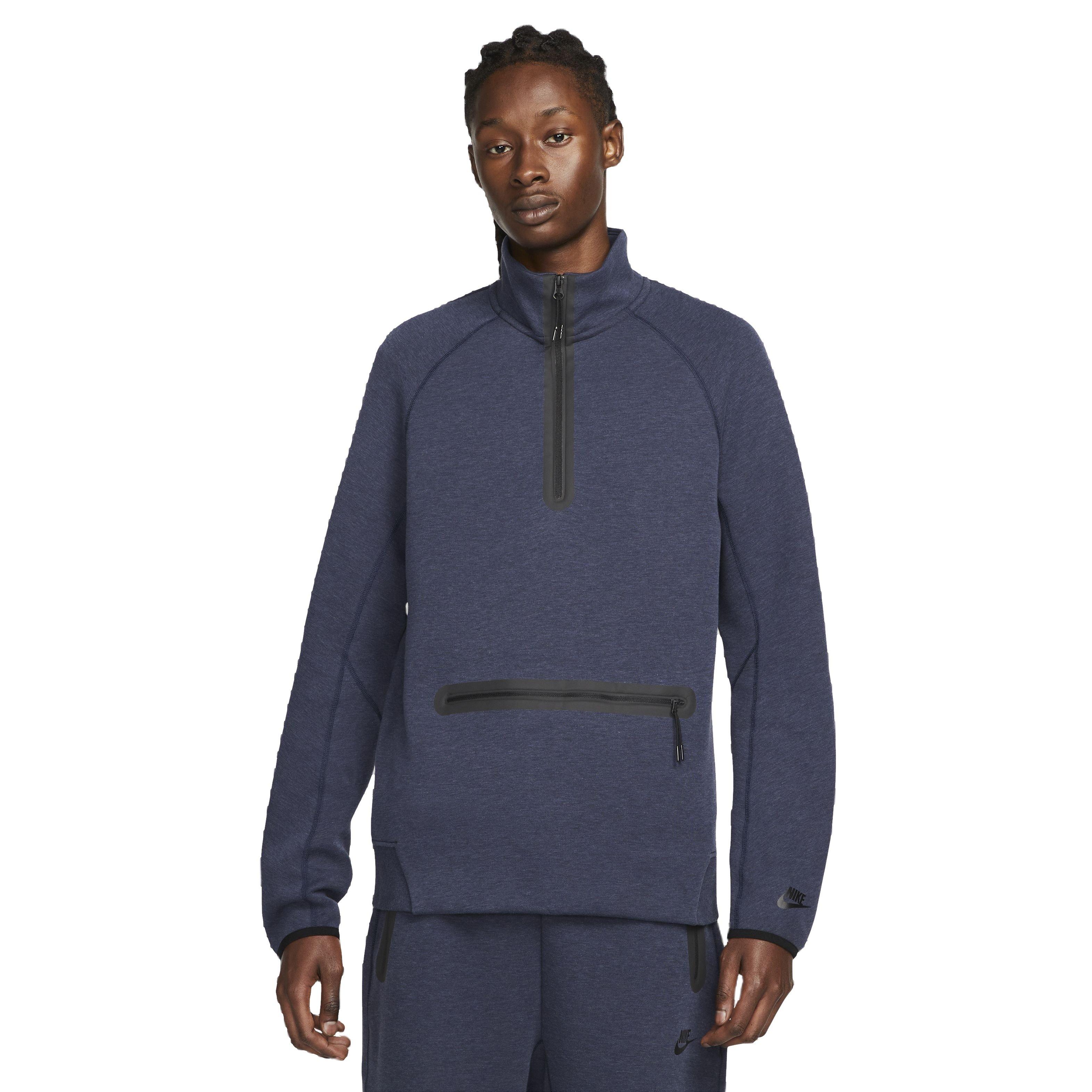 Nike Men's Sportswear Tech Fleece 1/2-Zip Sweatshirt - BLUE Thumbnail View 1
