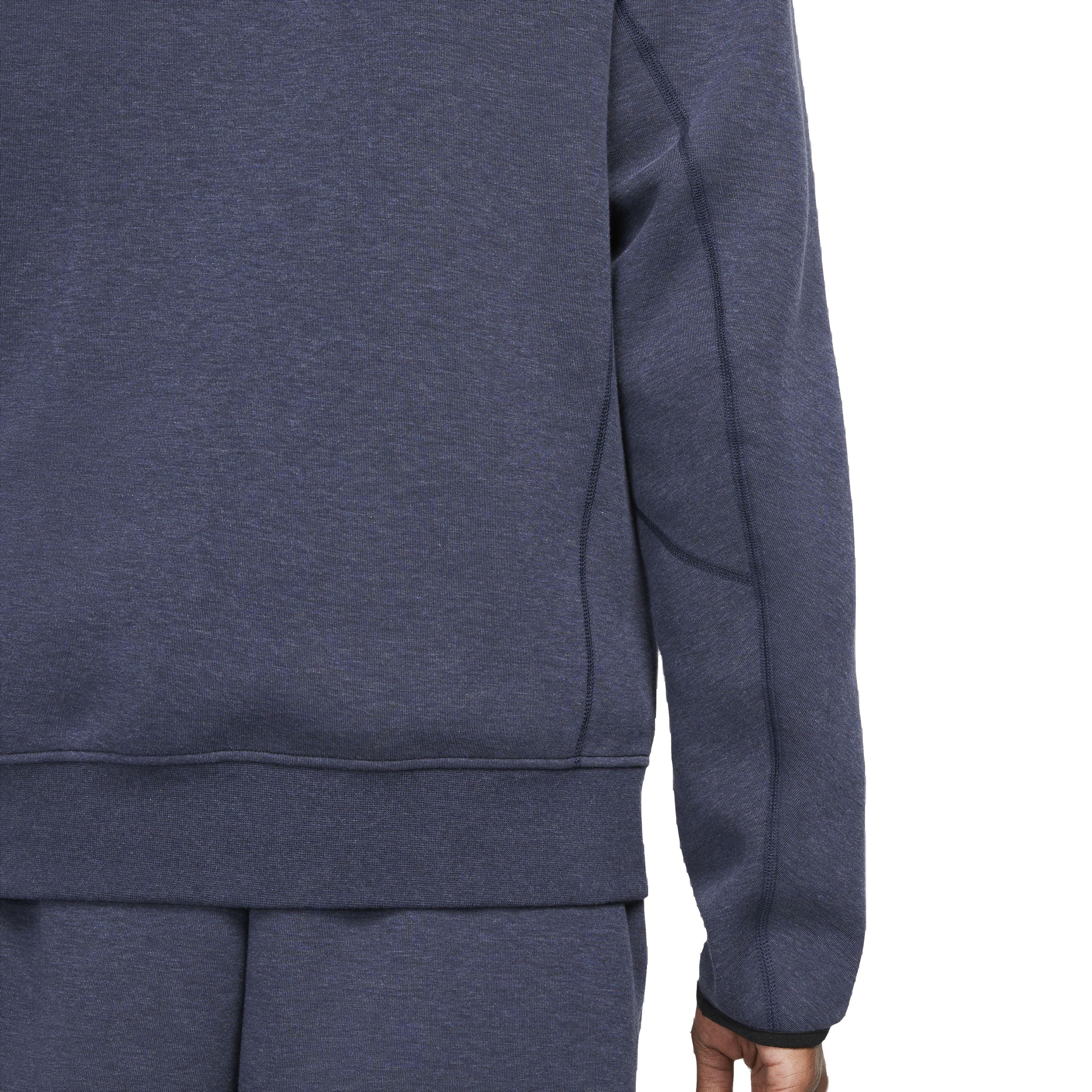 Nike Men's Sportswear Tech Fleece 1/2-Zip Sweatshirt - BLUE Thumbnail View 5