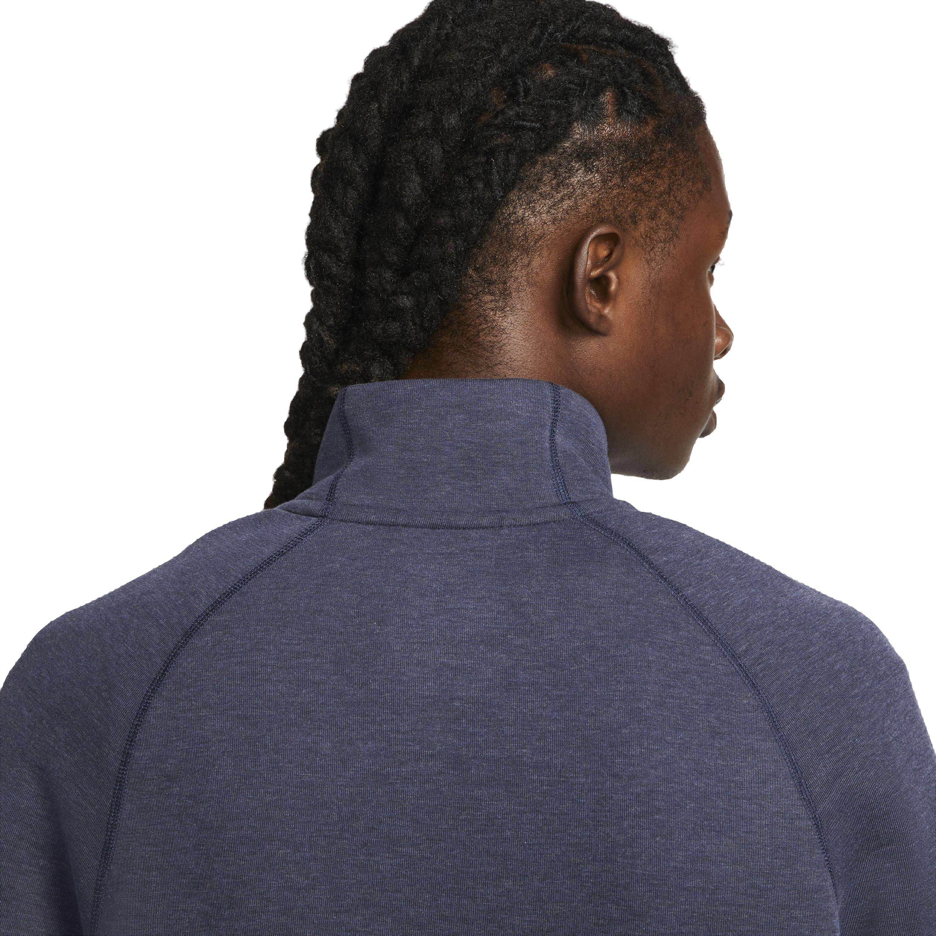 Nike Men's Sportswear Tech Fleece 1/2-Zip Sweatshirt - BLUE Thumbnail View 7