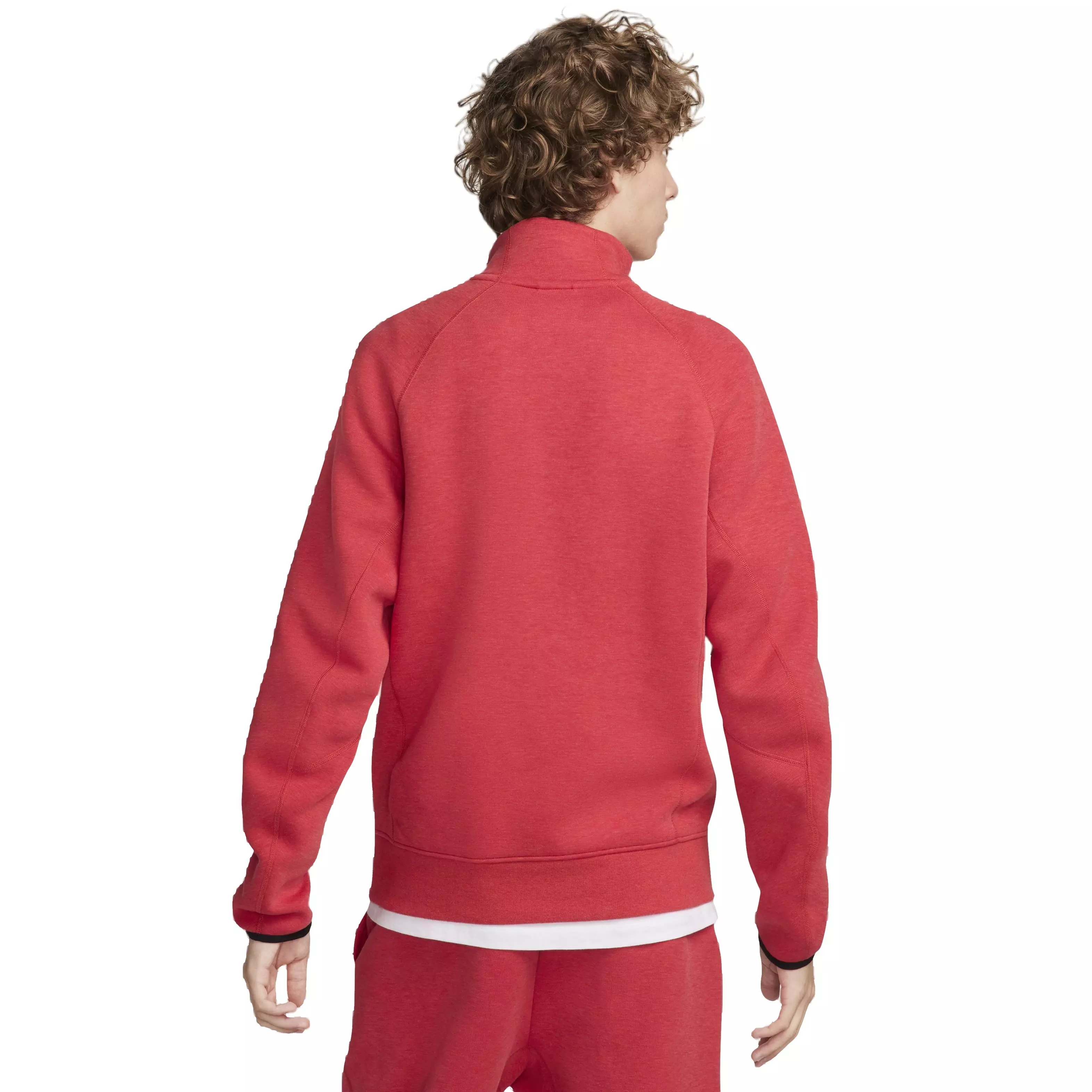 Nike Men's Sportswear Tech Fleece 1/2-Zip Sweatshirt - RED