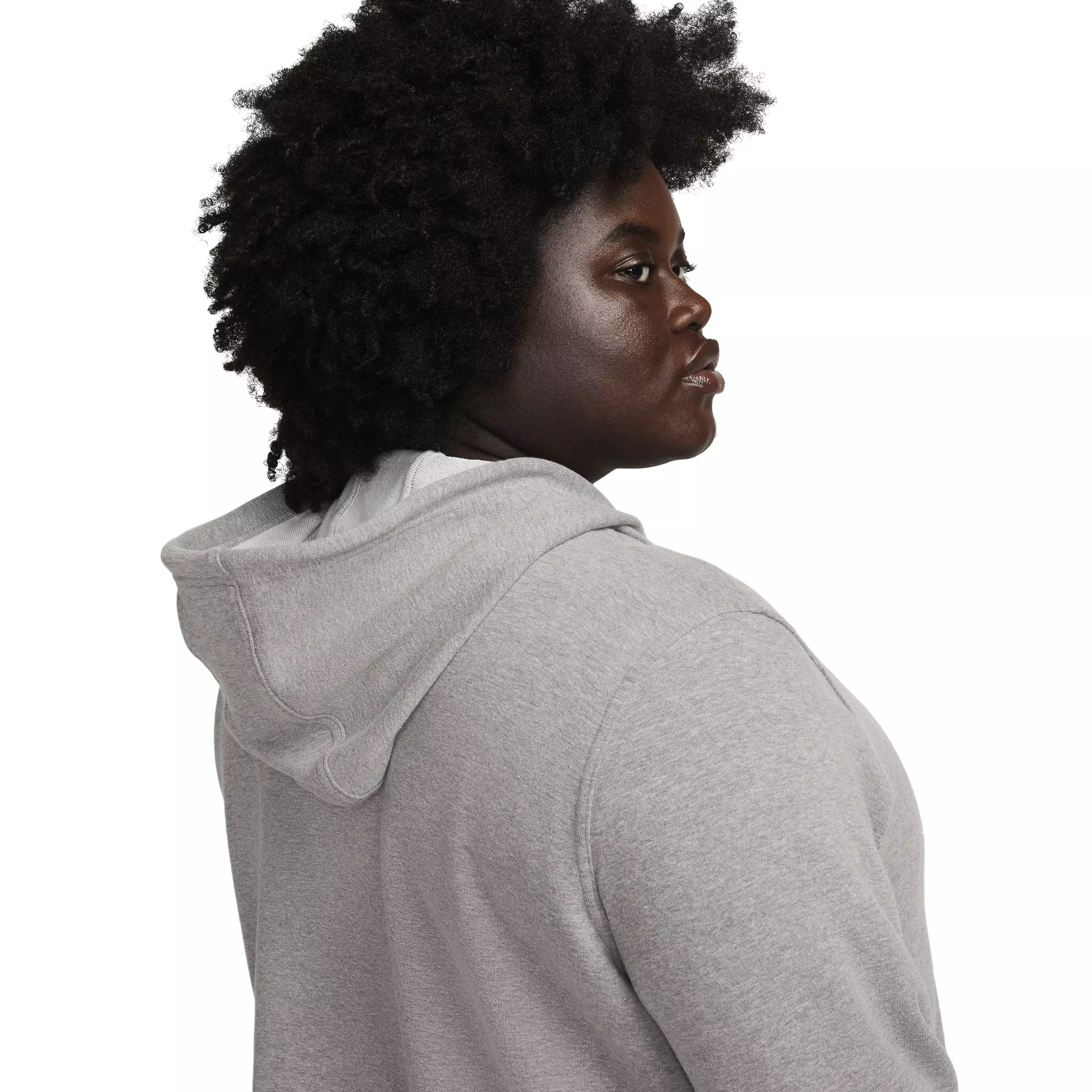 Nike Women's Dri-FIT One Full-Zip French Terry hooded Jacket - Grey - GREY