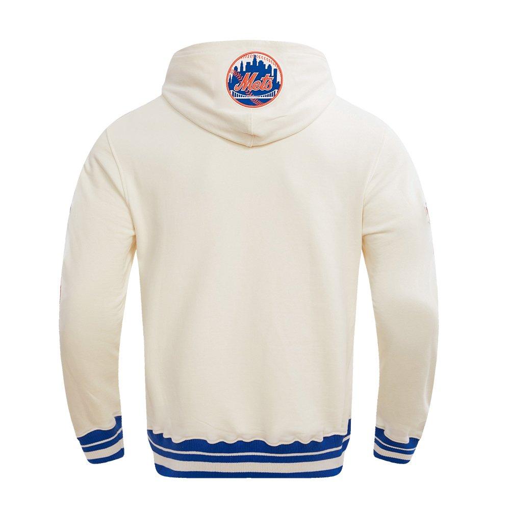 Pro Standard Men's MLB New York Mets Retro Classic Pullover Hoodie - Eggshell - EGGSHELL Thumbnail View 2