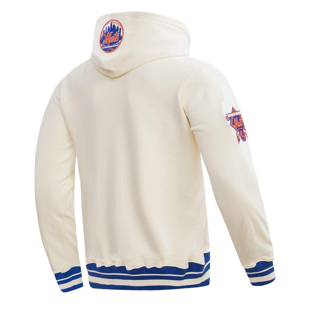 Pro Standard Men's MLB New York Mets Retro Classic Pullover Hoodie - Eggshell - EGGSHELL Thumbnail View 4