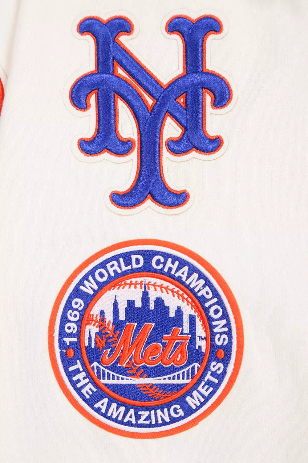 Pro Standard Men's MLB New York Mets Retro Classic Pullover Hoodie - Eggshell - EGGSHELL