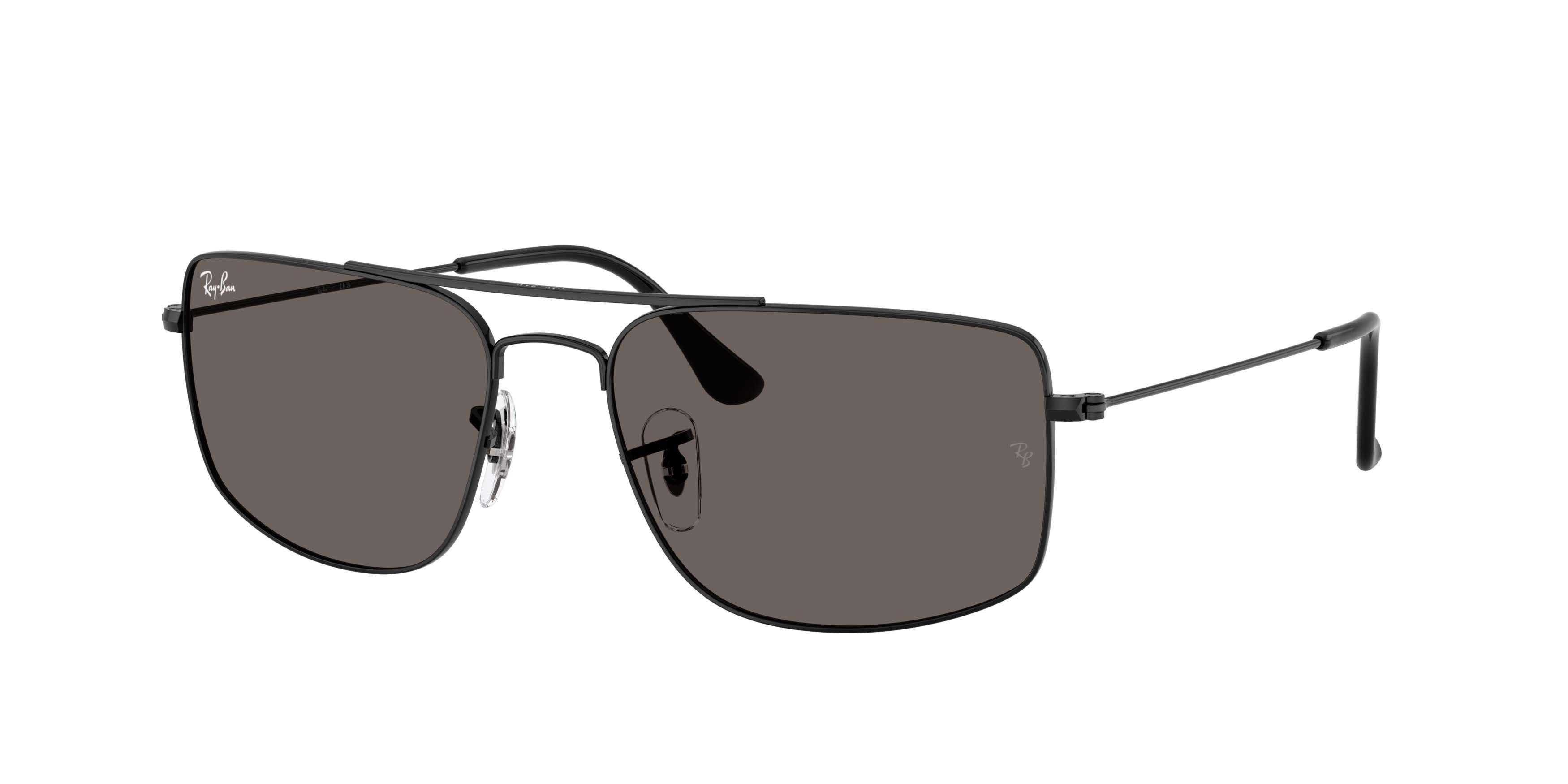 Ray-Ban Explorer III Dark Grey Sunglasses &ndash; Polished Black - BLACK/GREY Thumbnail View 1