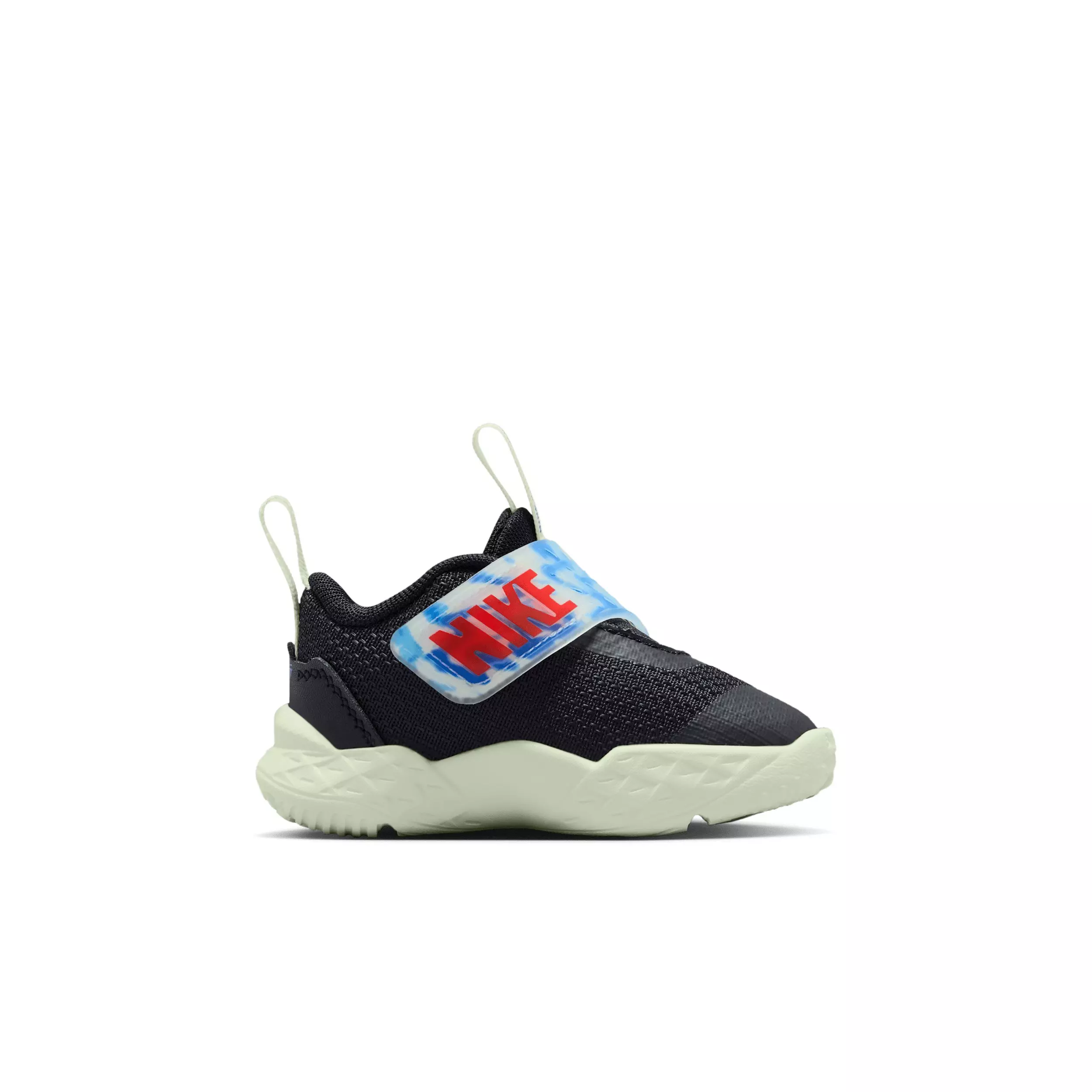 Nike Team Hustle D 12 "Black/Game Royal/Volt Tint/Bright Crimson" Infant Boys' Basketball Shoe - BLACK/ROYAL/VOLT/CRIMSON