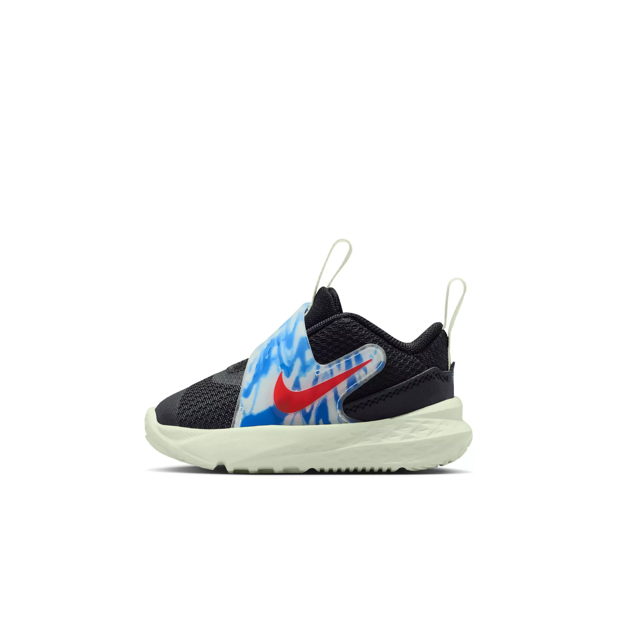 Nike Team Hustle D 12 "Black/Game Royal/Volt Tint/Bright Crimson" Infant Boys' Basketball Shoe - BLACK/ROYAL/VOLT/CRIMSON