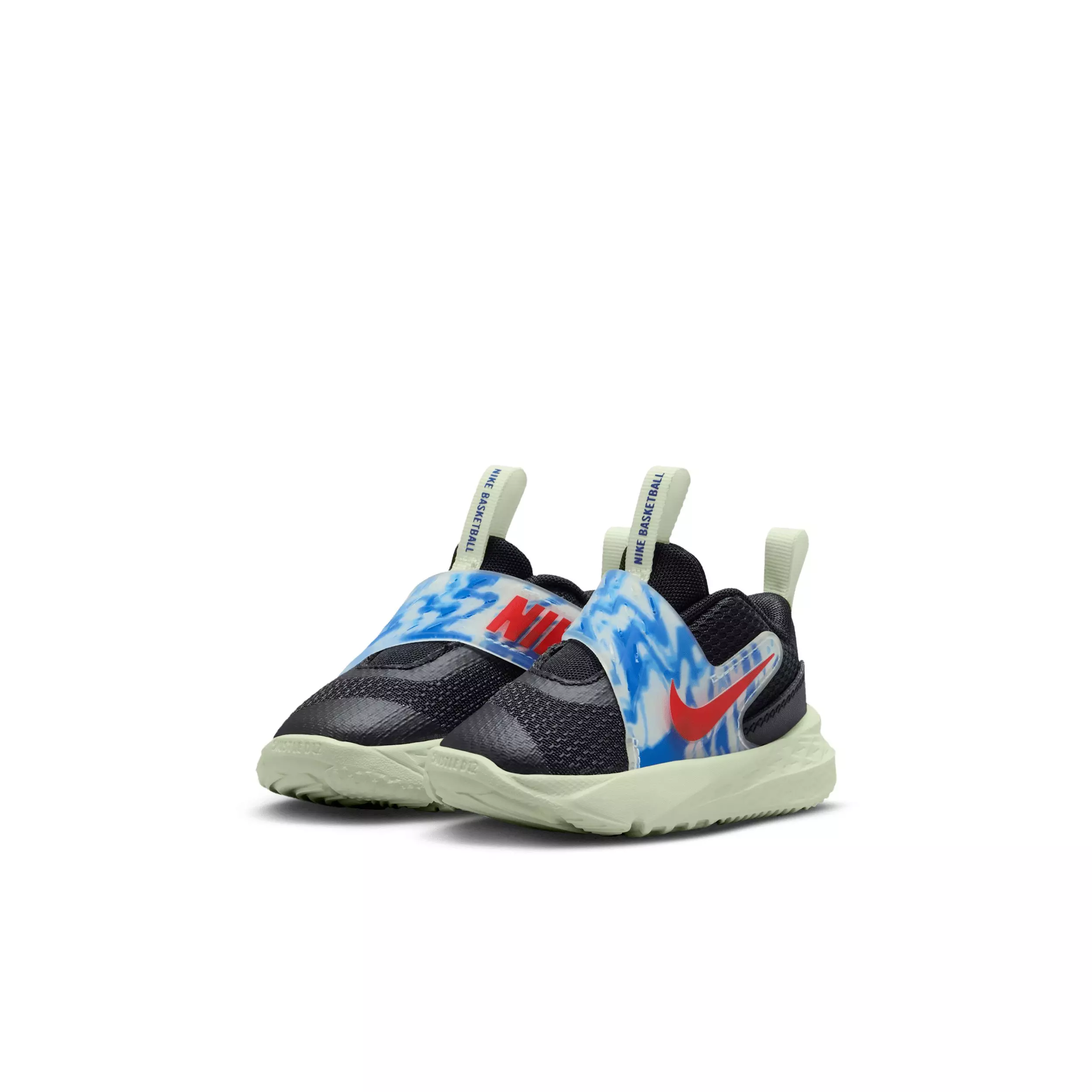 Nike Team Hustle D 12 "Black/Game Royal/Volt Tint/Bright Crimson" Infant Boys' Basketball Shoe - BLACK/ROYAL/VOLT/CRIMSON